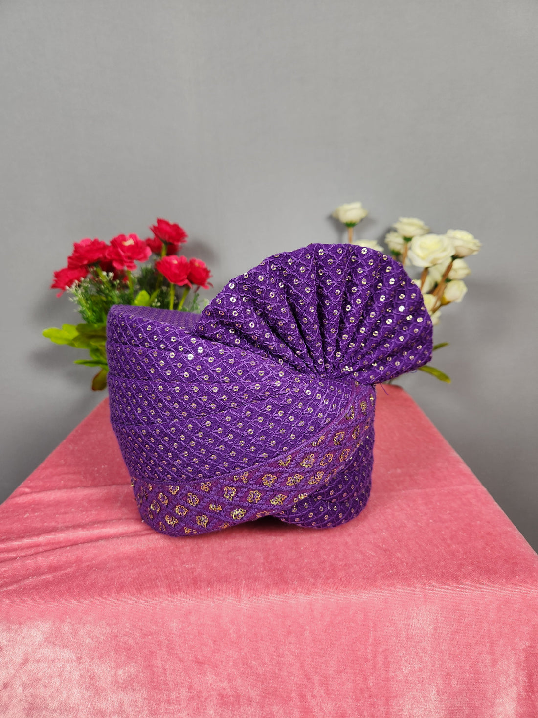Purple Groom Turban