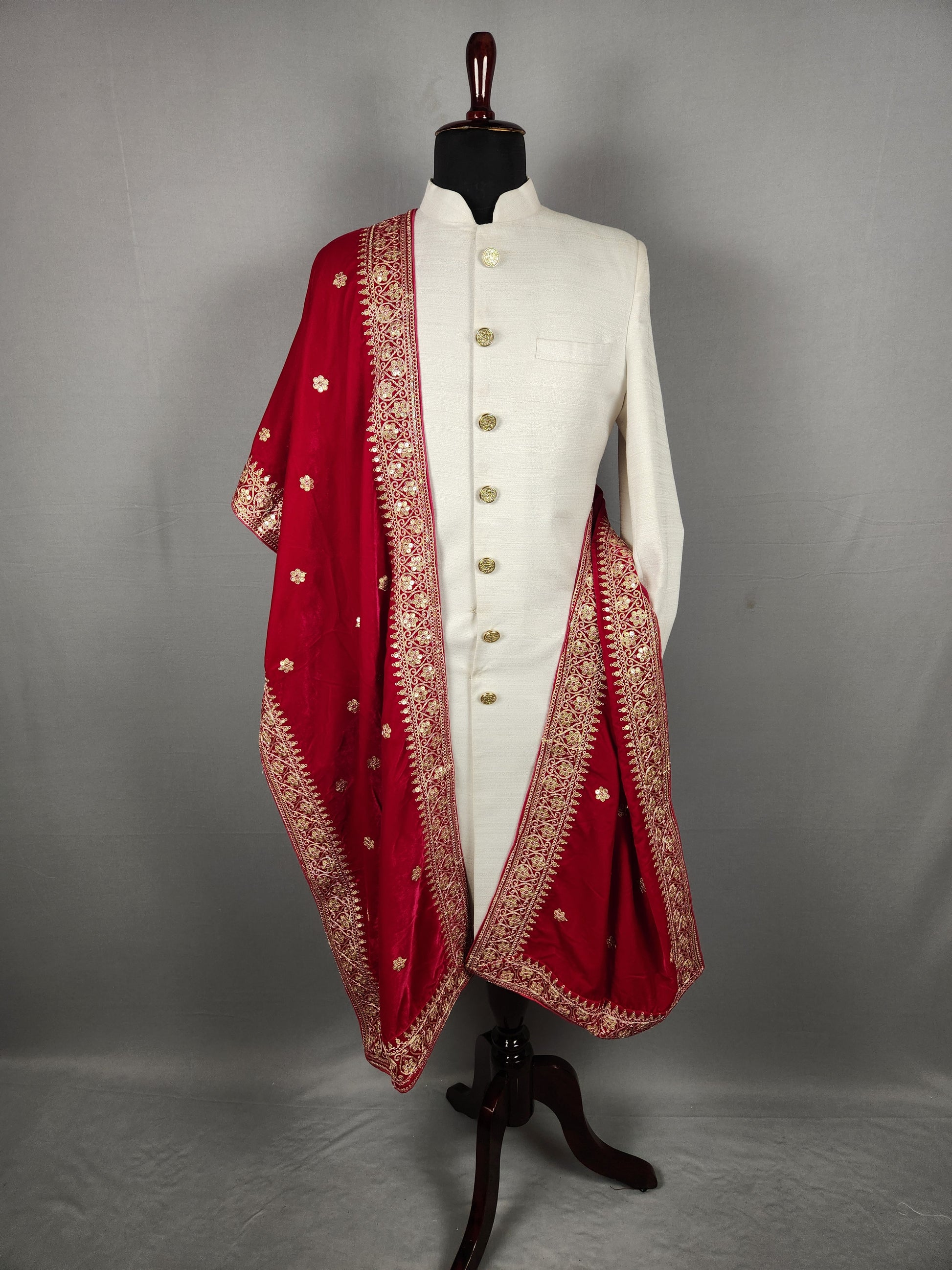 Red Wedding Shawl for Groom