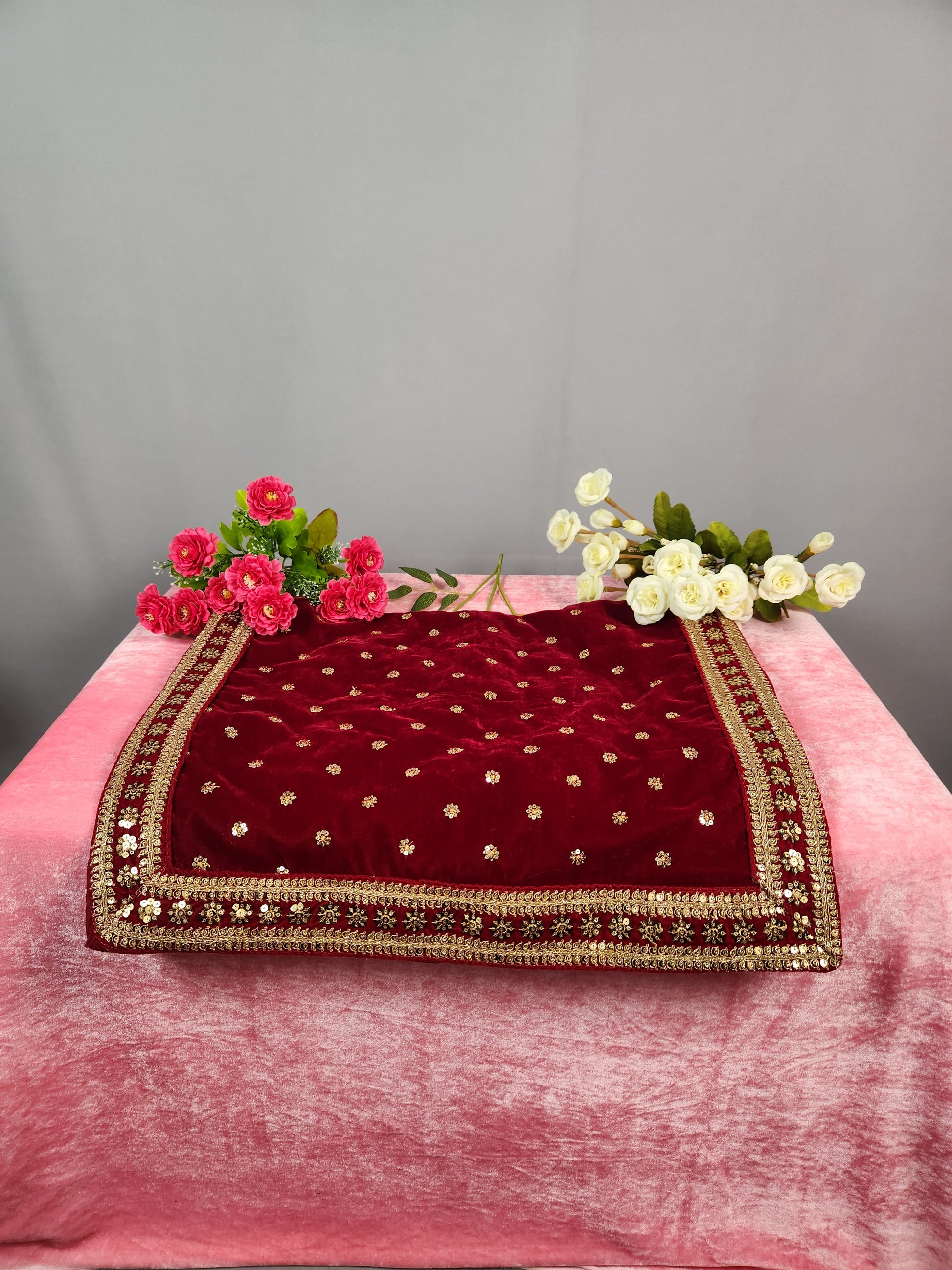 Red Groom Turban Shawl Set