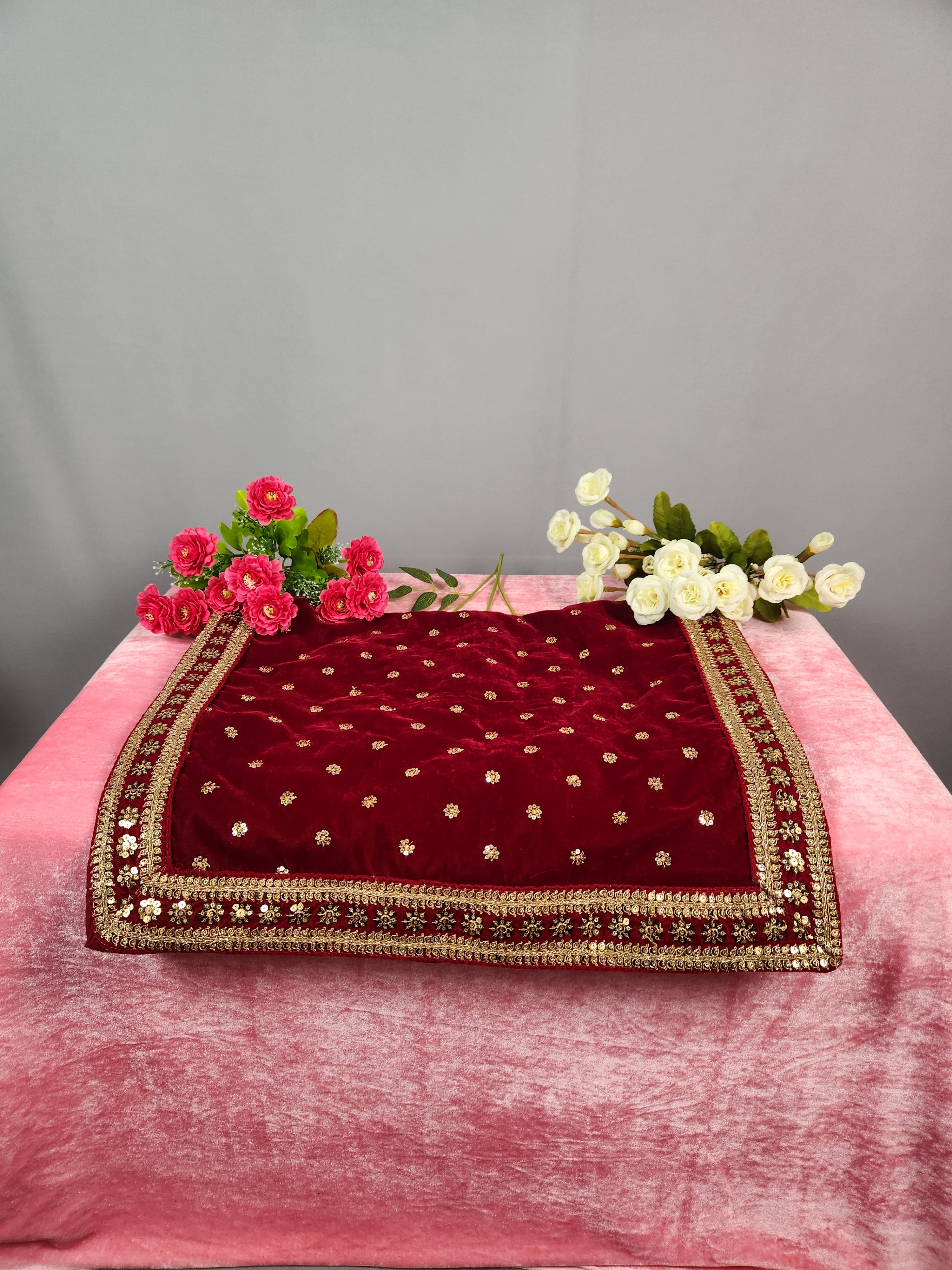 Red Groom Turban Shawl Set