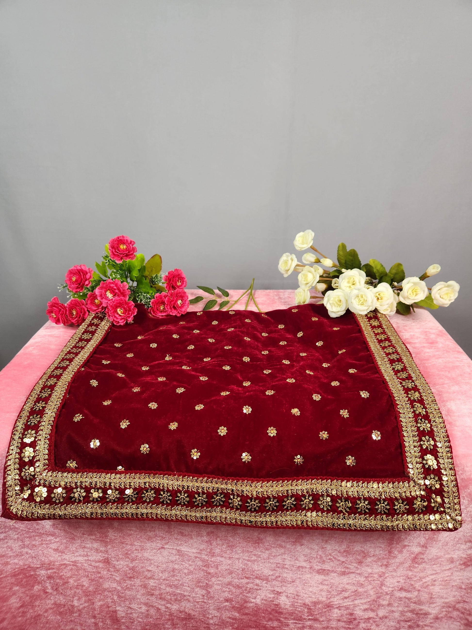 Red Groom Turban Shawl Set