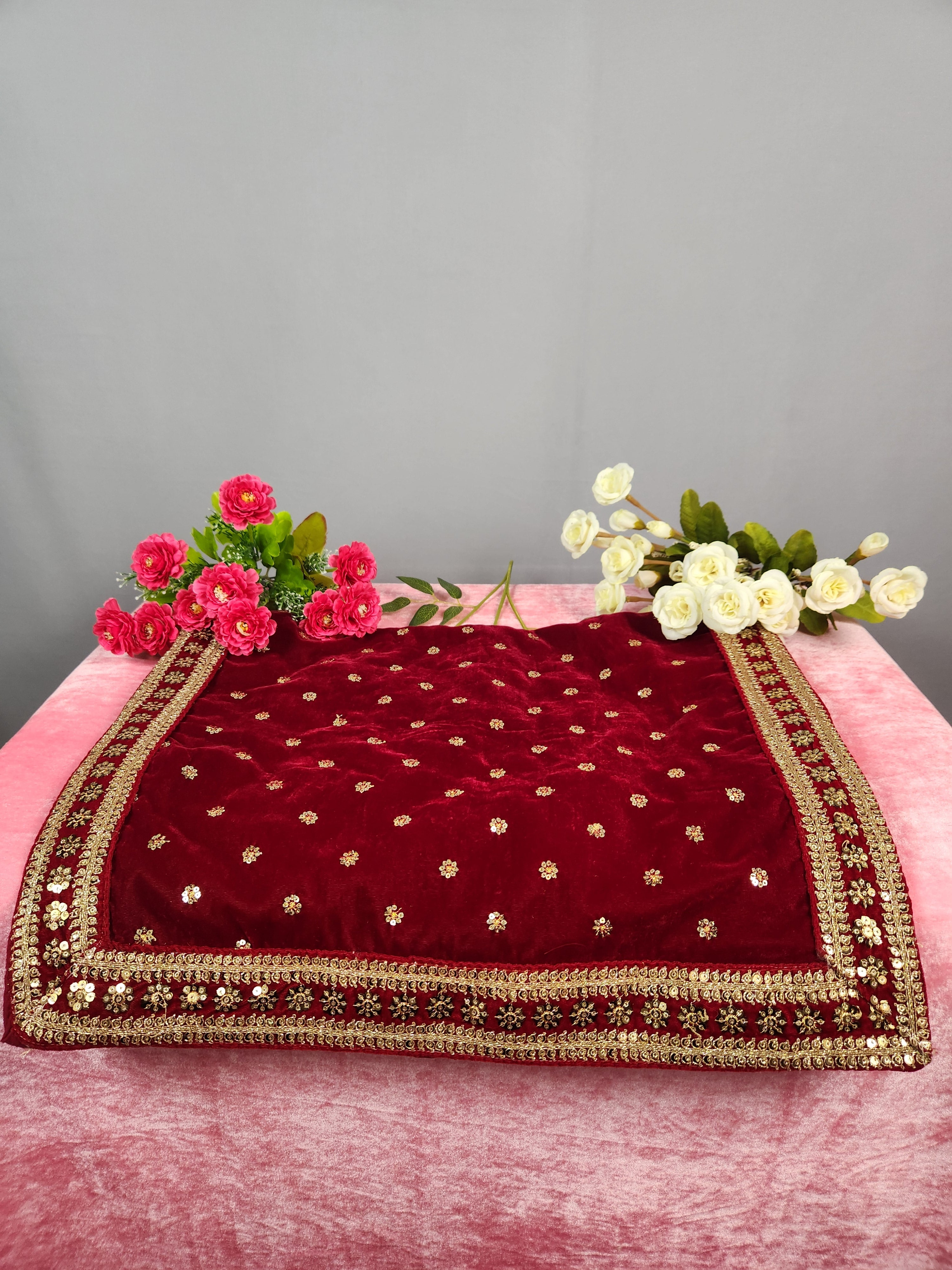 Red Groom Turban Shawl Set