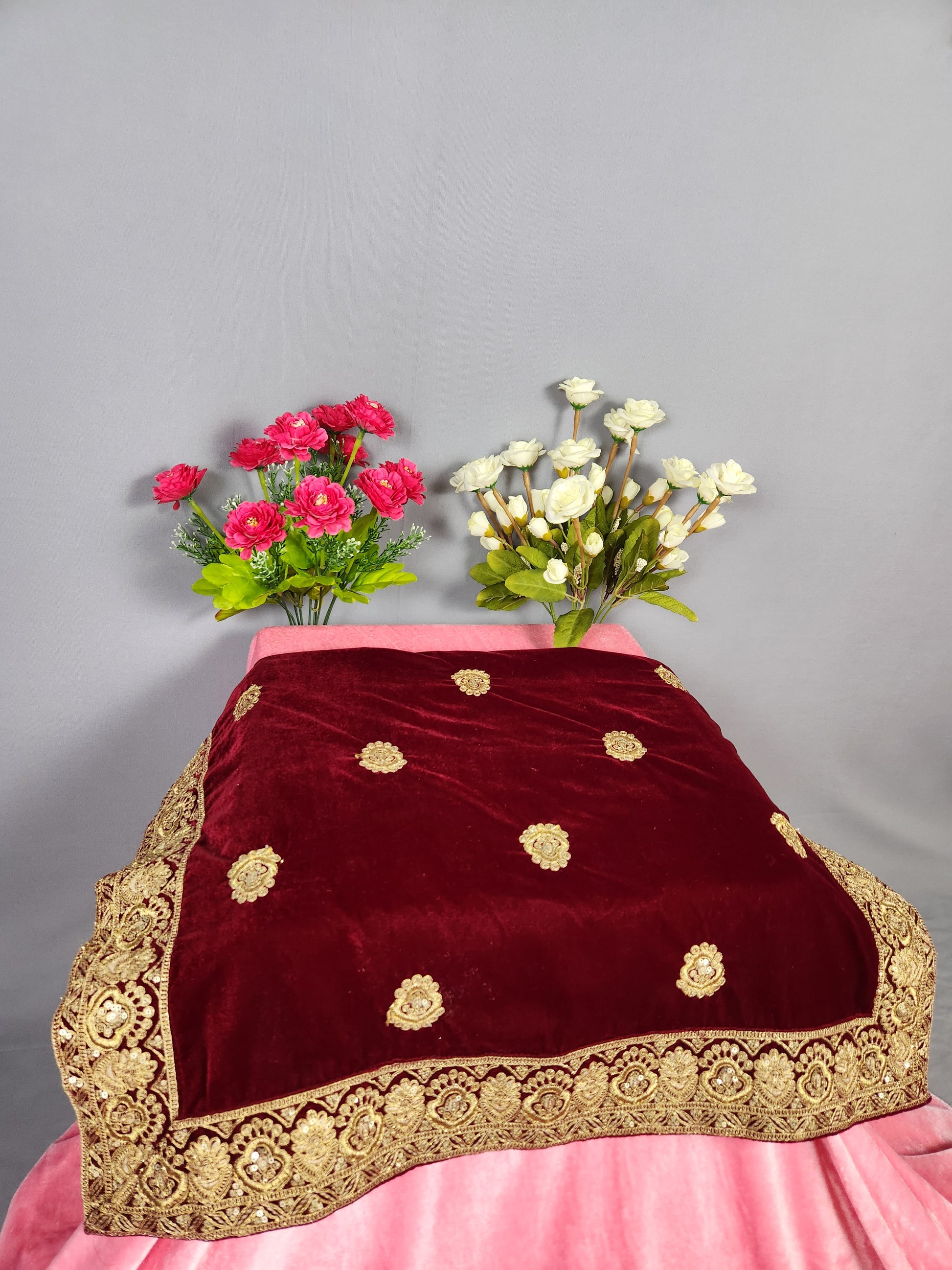 Red Groom Turban Shawl Set