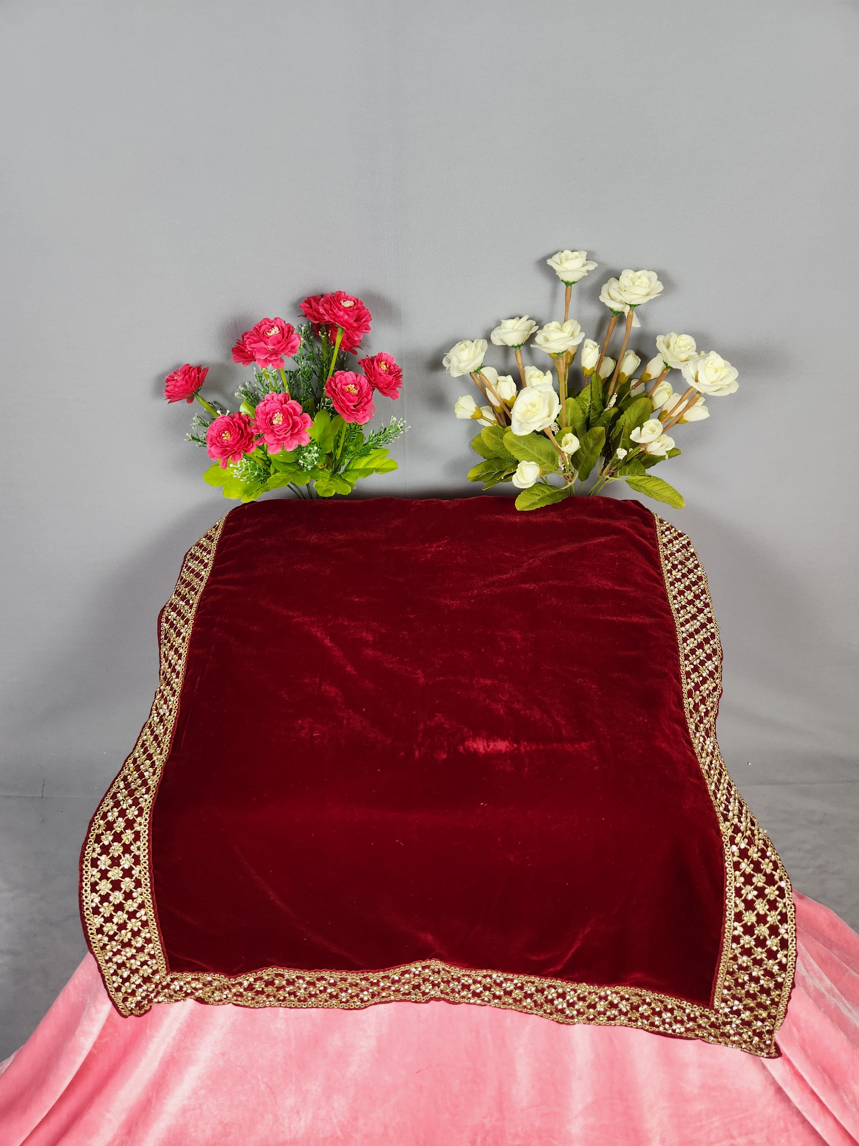 Red Groom Turban Shawl Set