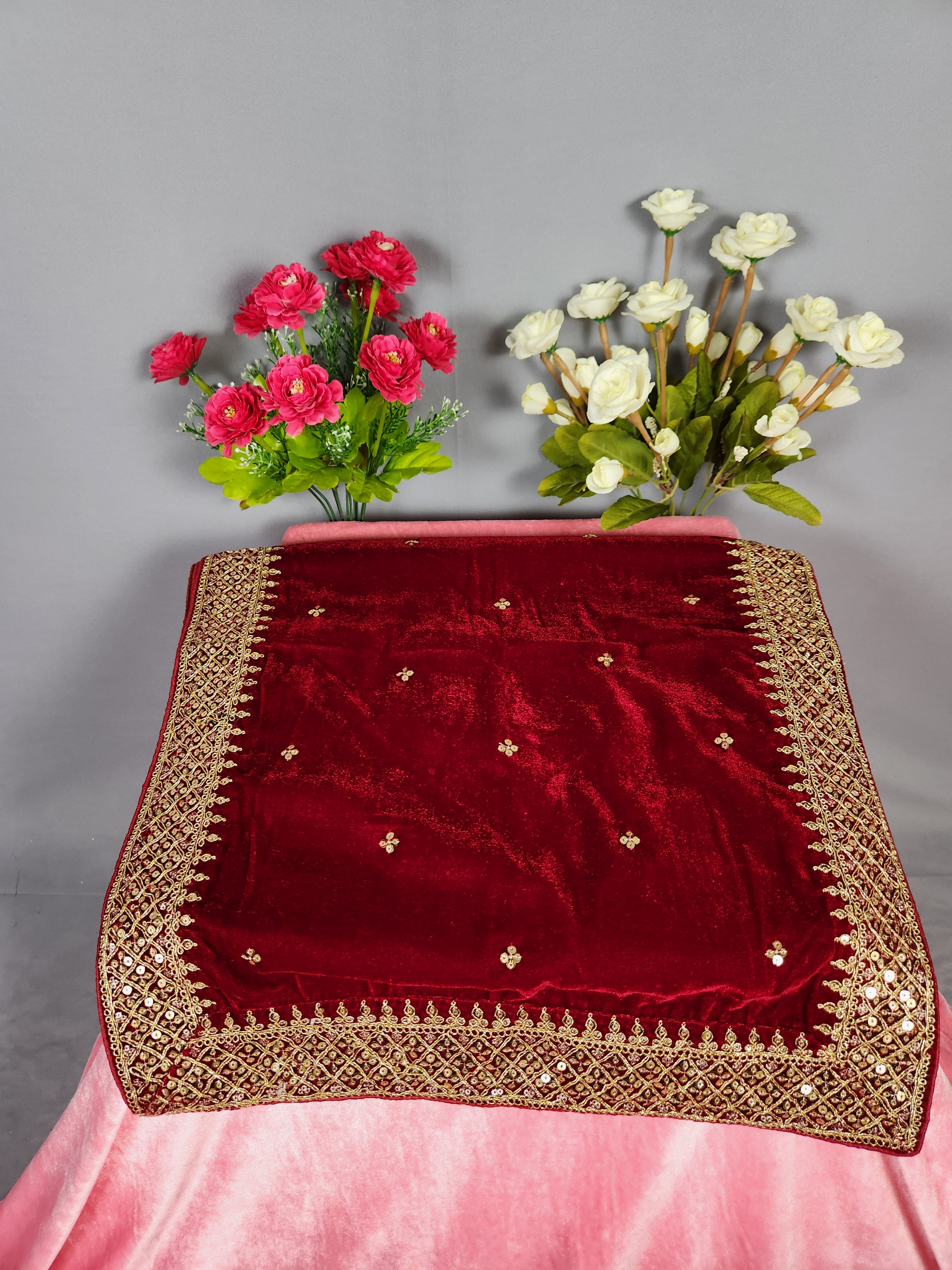 Red Groom Turban Shawl Set