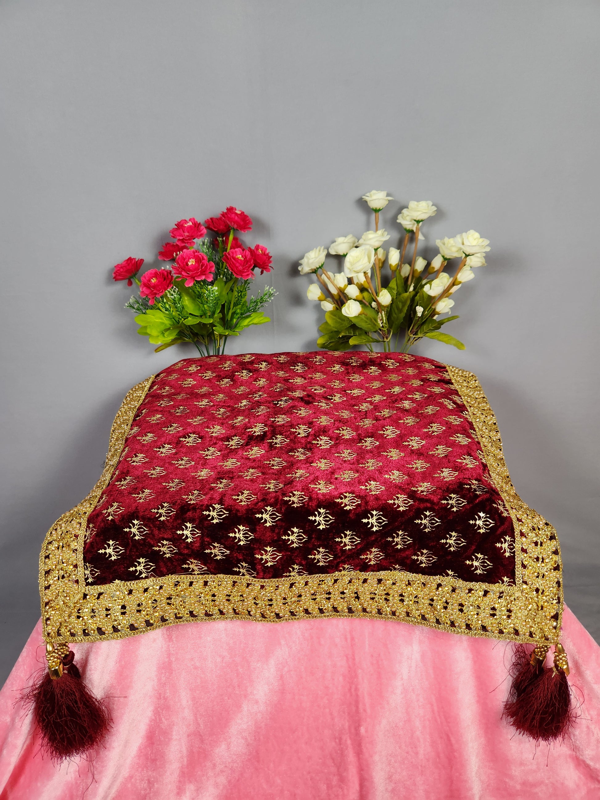 Red Groom Turban Shawl Set