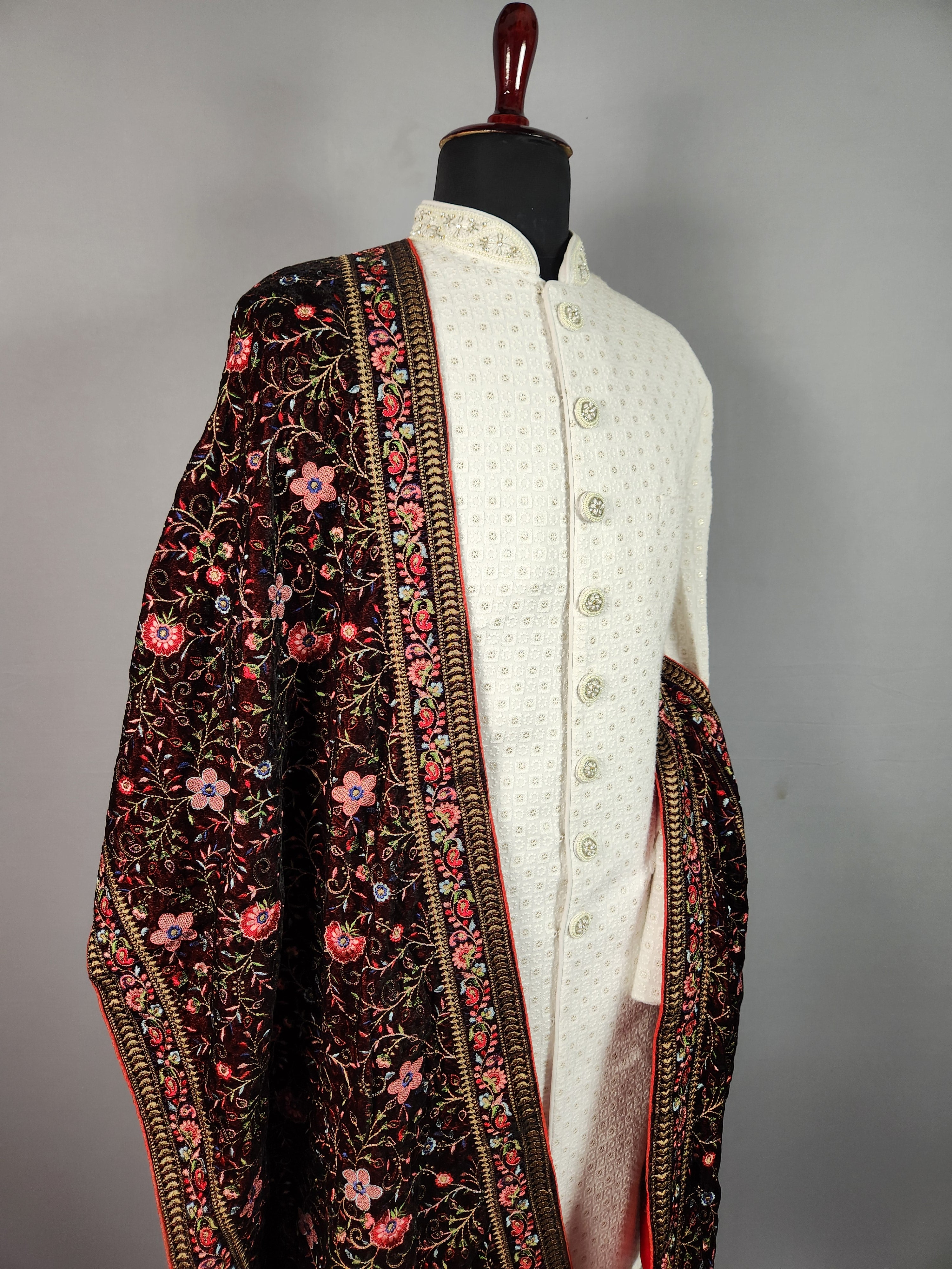 Red Wedding Shawl for Groom