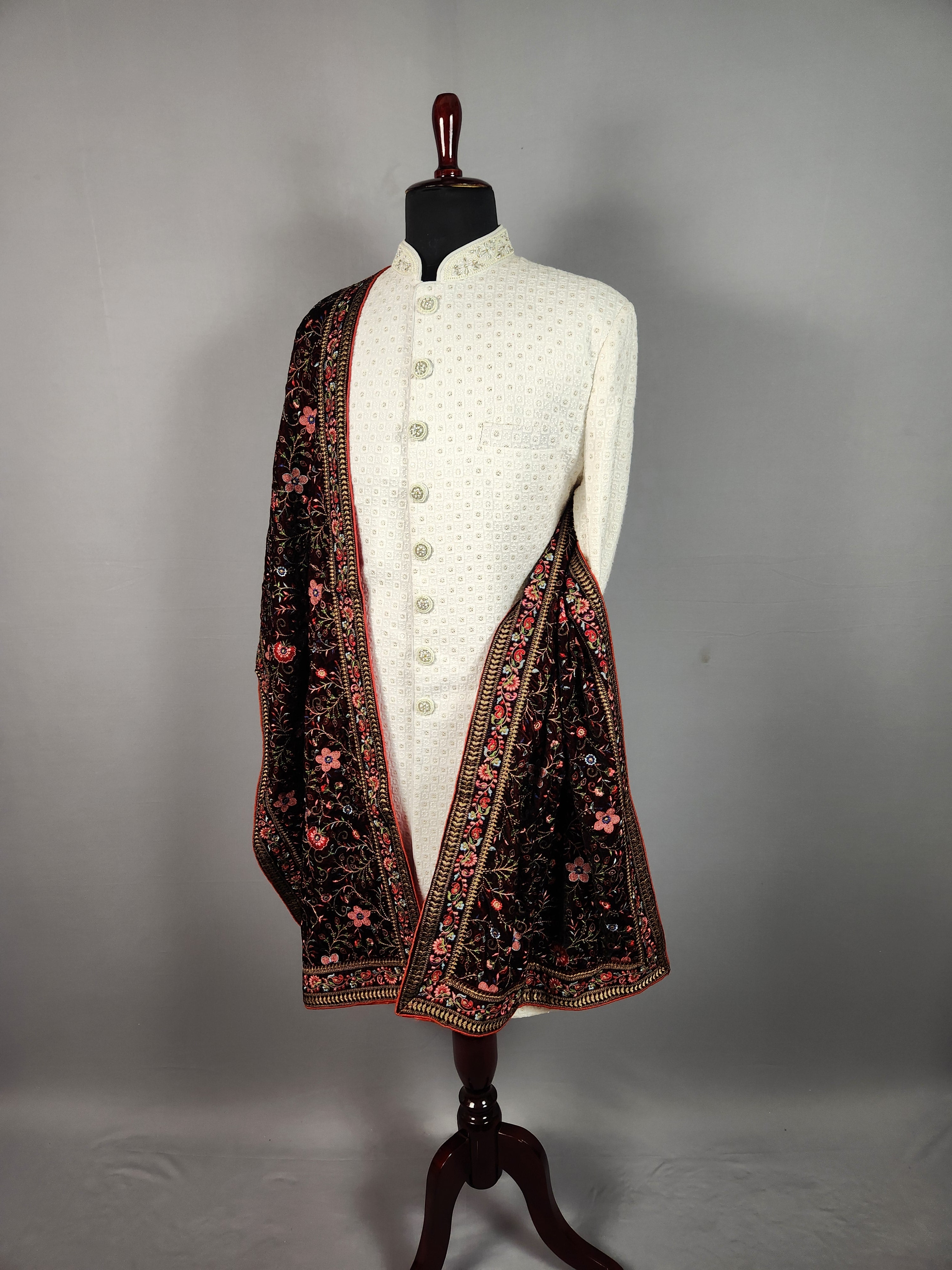 Red Wedding Shawl for Groom