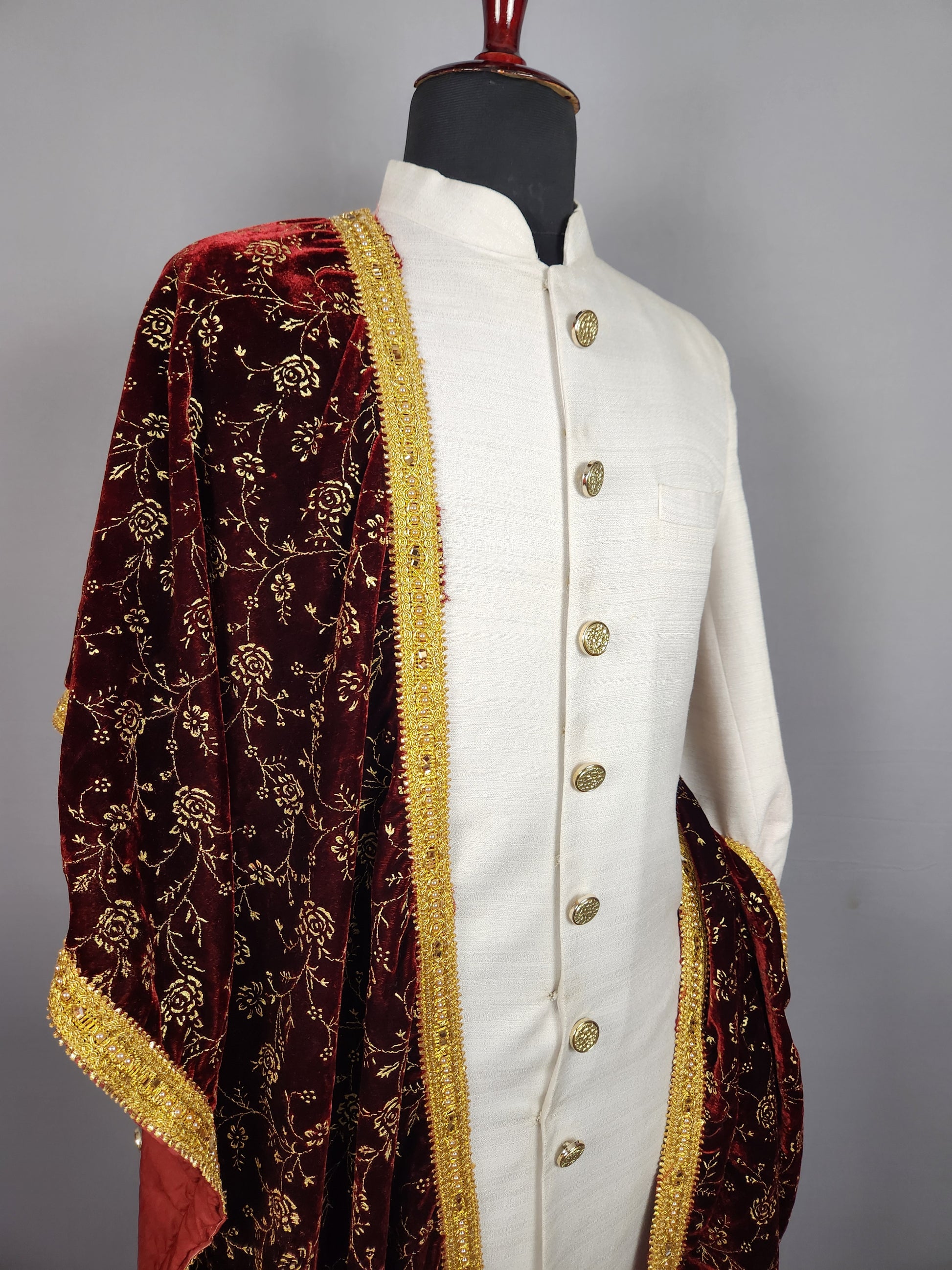 Red Wedding Shawl for Groom