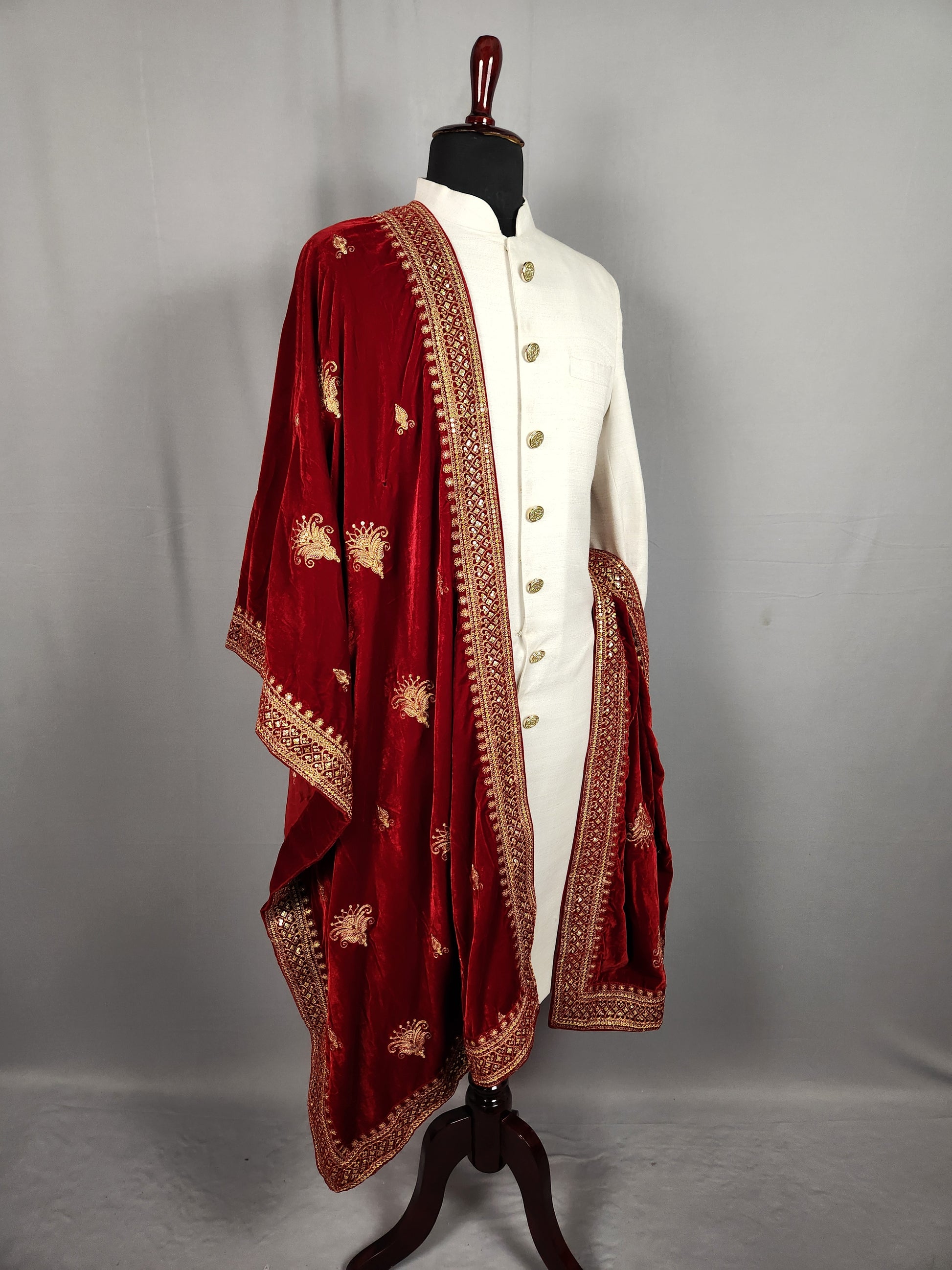 Red Wedding Shawl for Groom