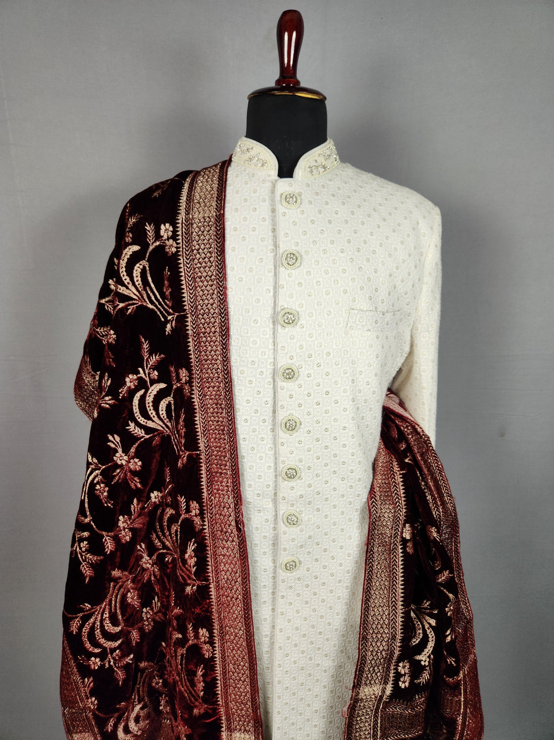 Red Wedding Shawl for Groom