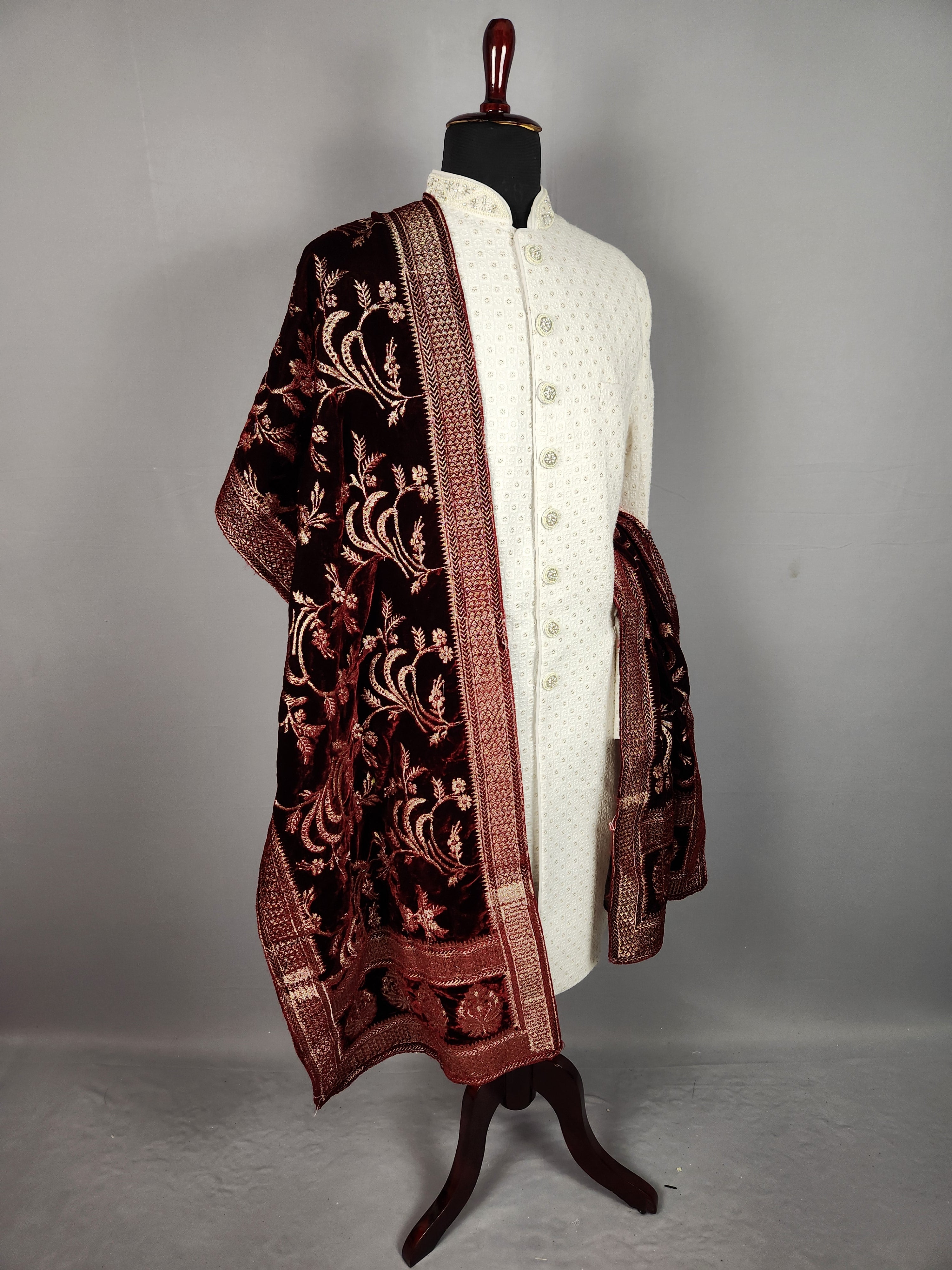 Red Wedding Shawl for Groom