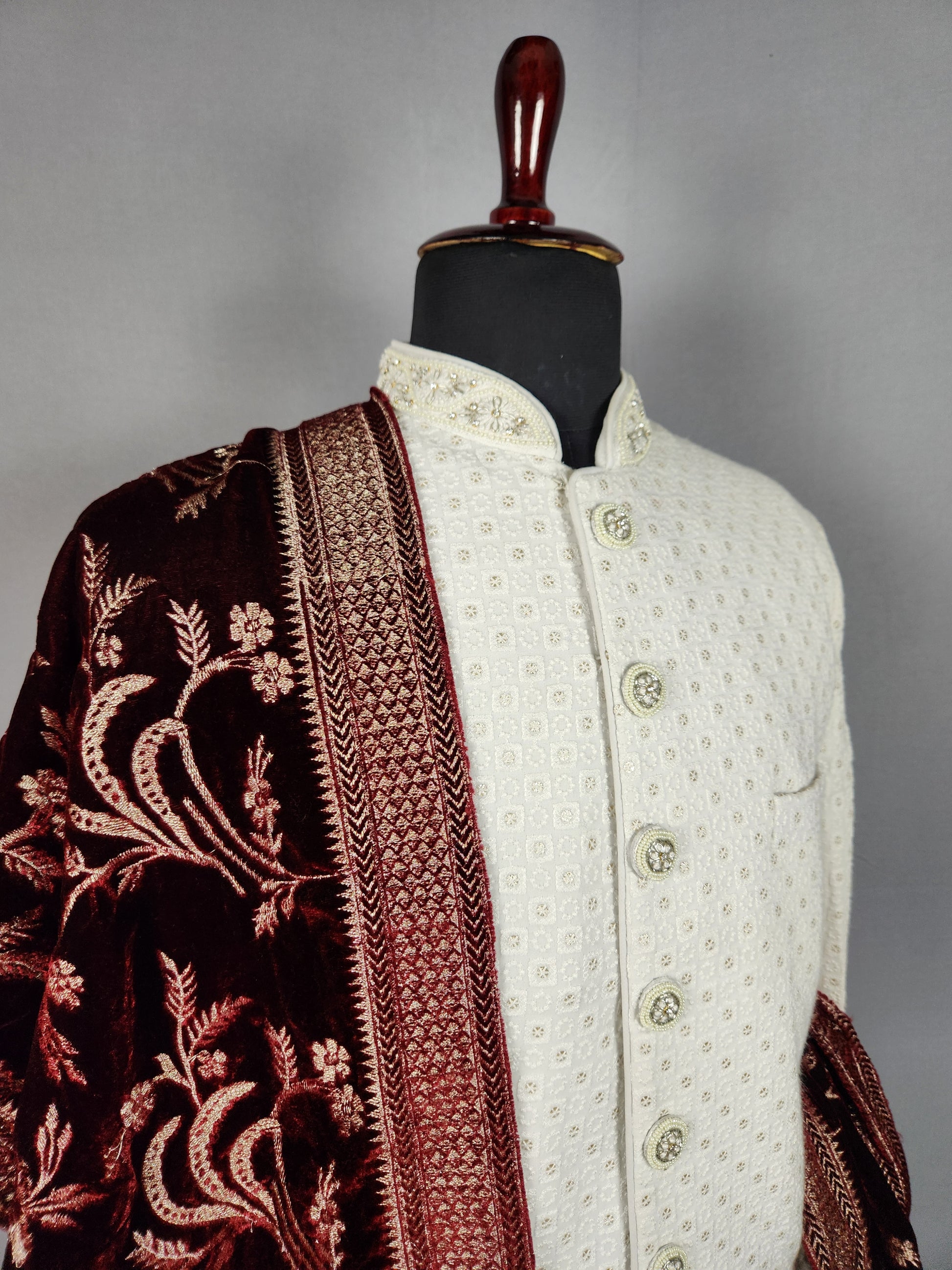 Red Wedding Shawl for Groom