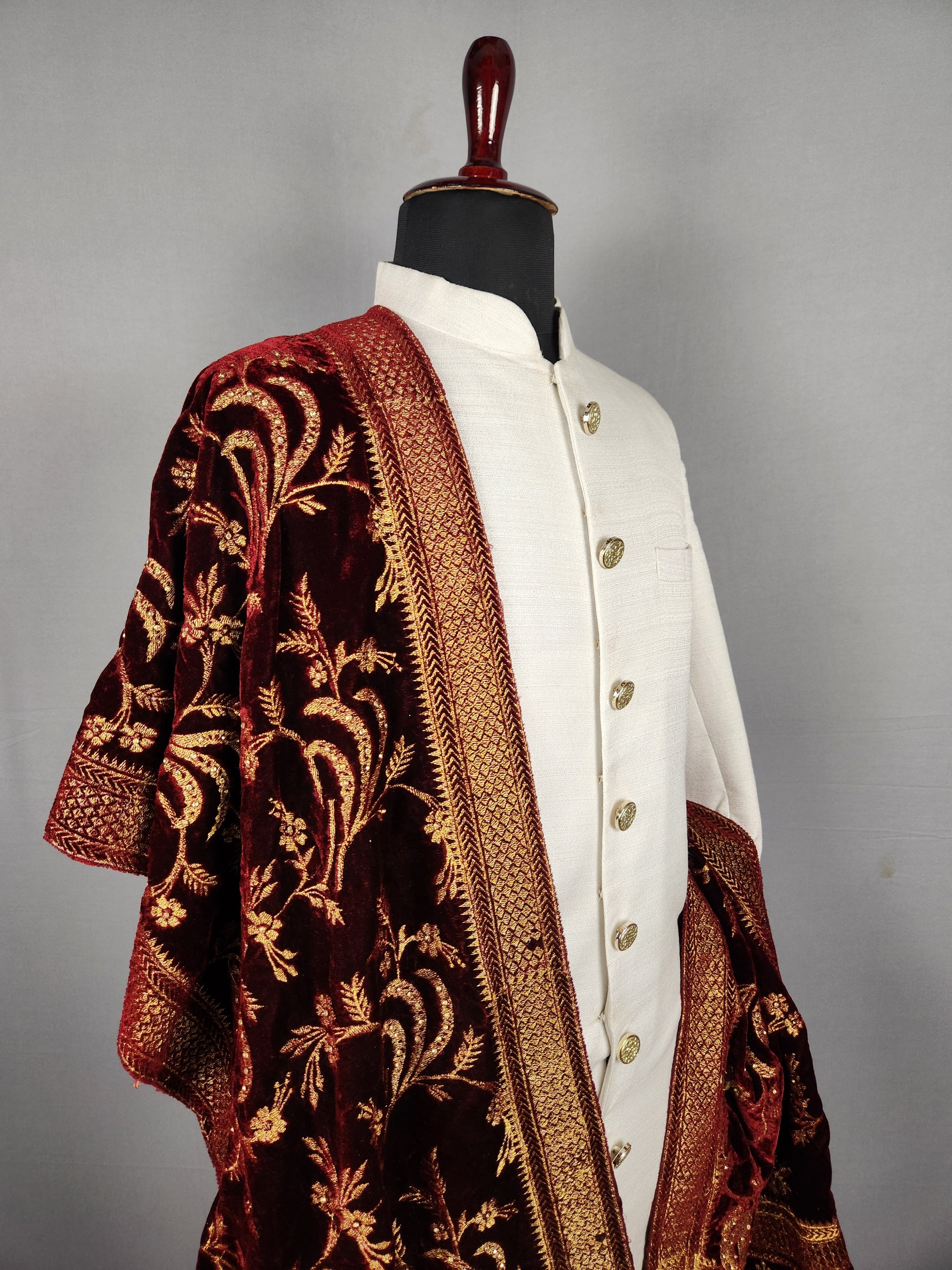 Red Wedding Shawl for Groom