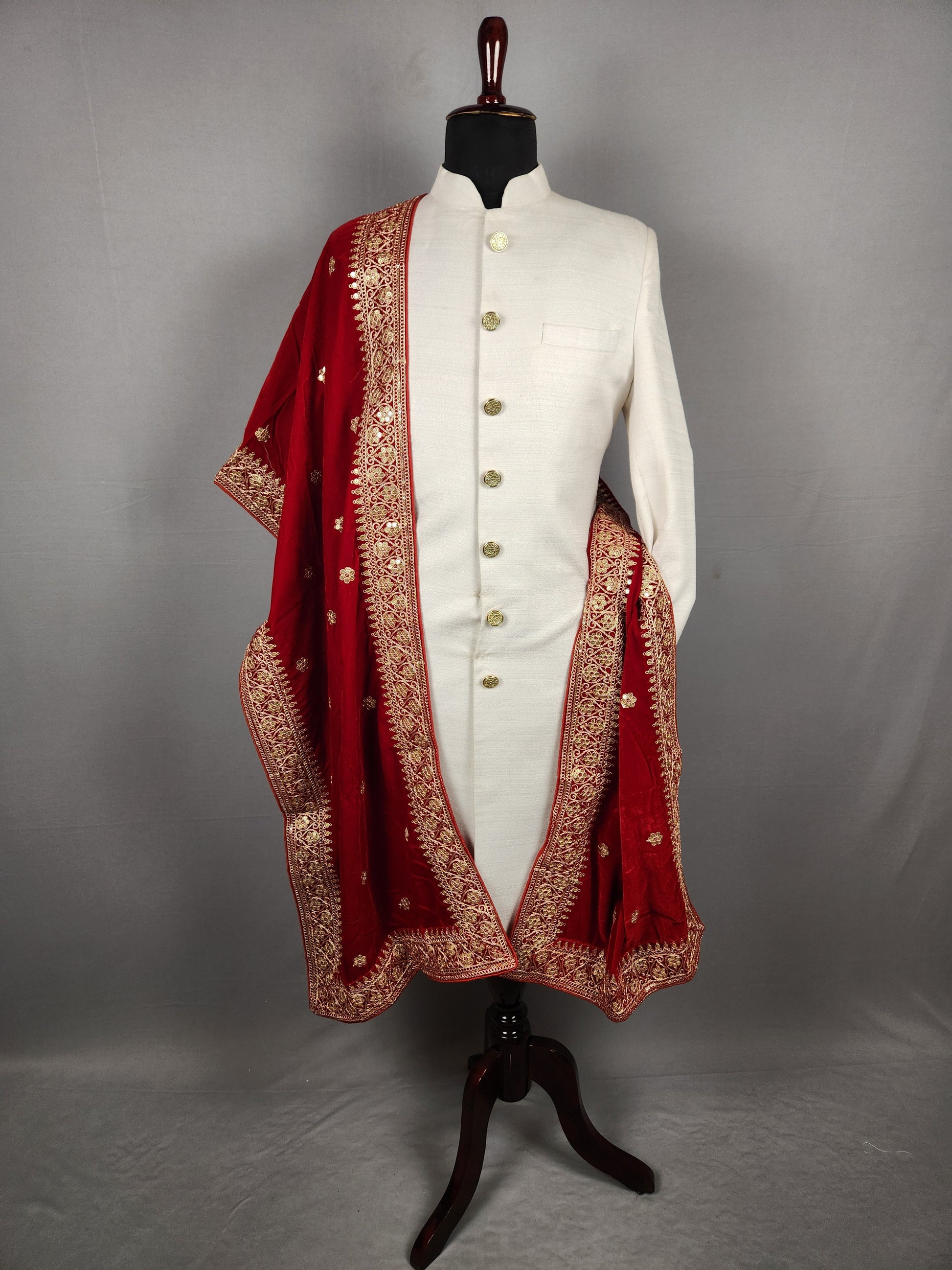 Red Wedding Shawl for Groom