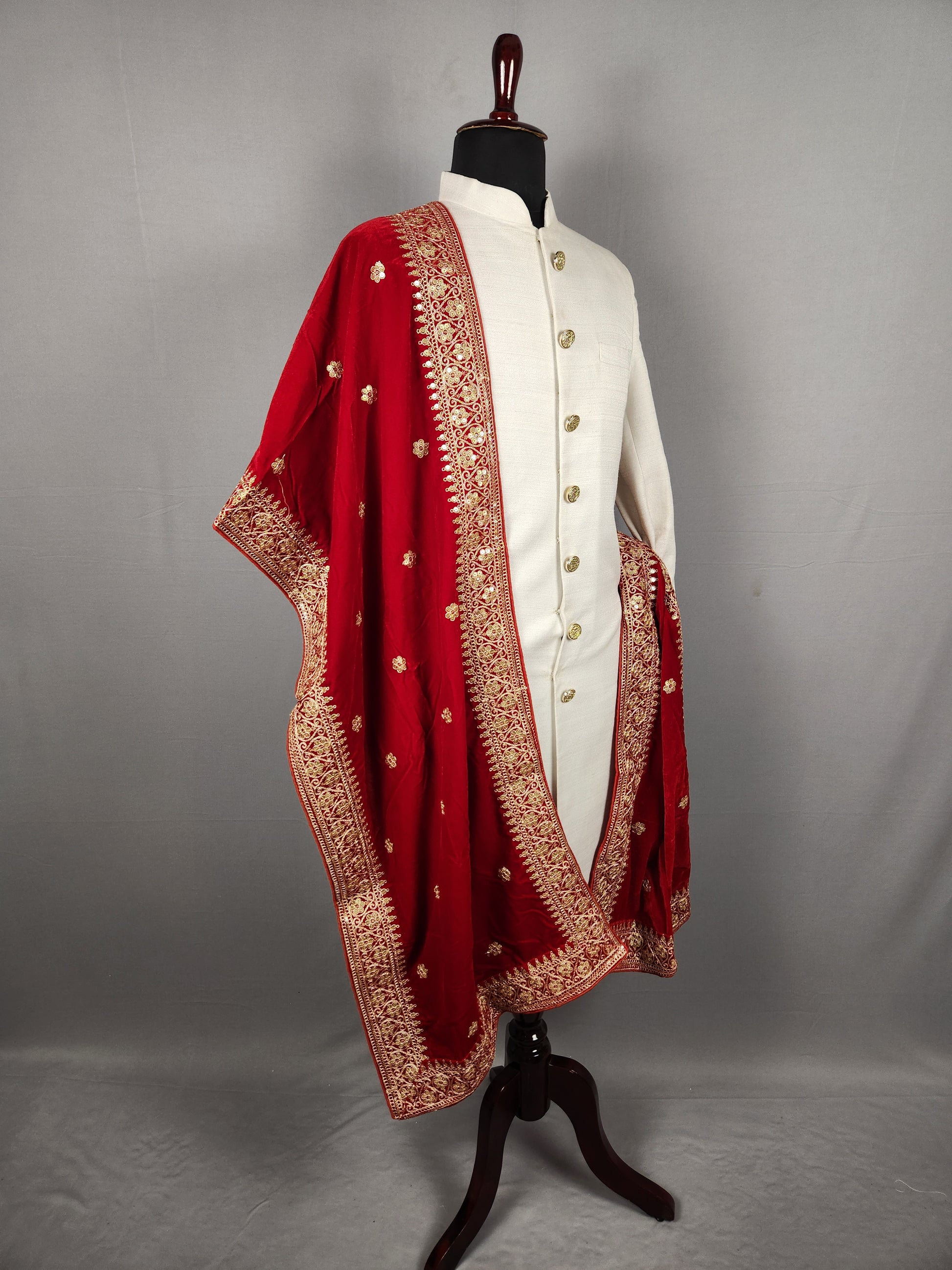 Red Wedding Shawl for Groom