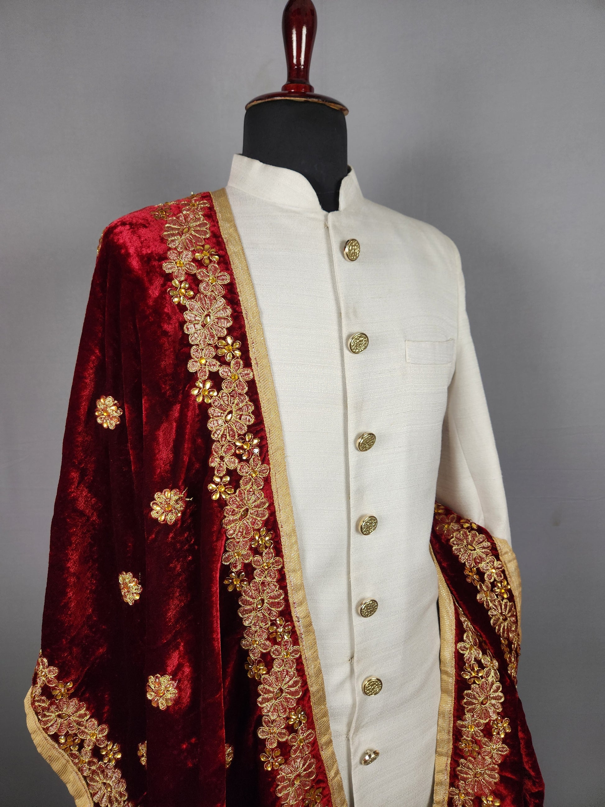 Red Wedding Shawl for Groom