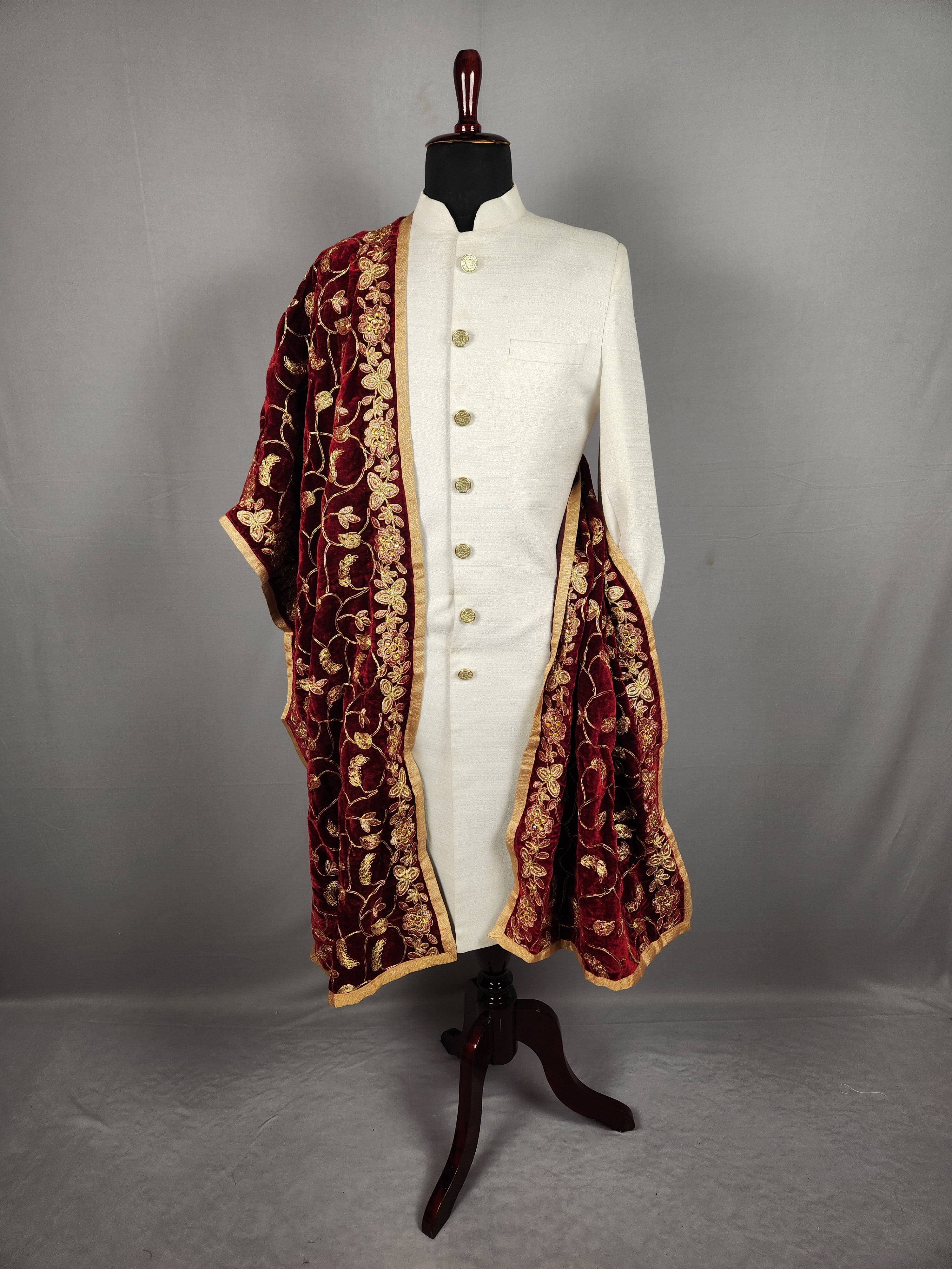 Red Wedding Shawl for Groom