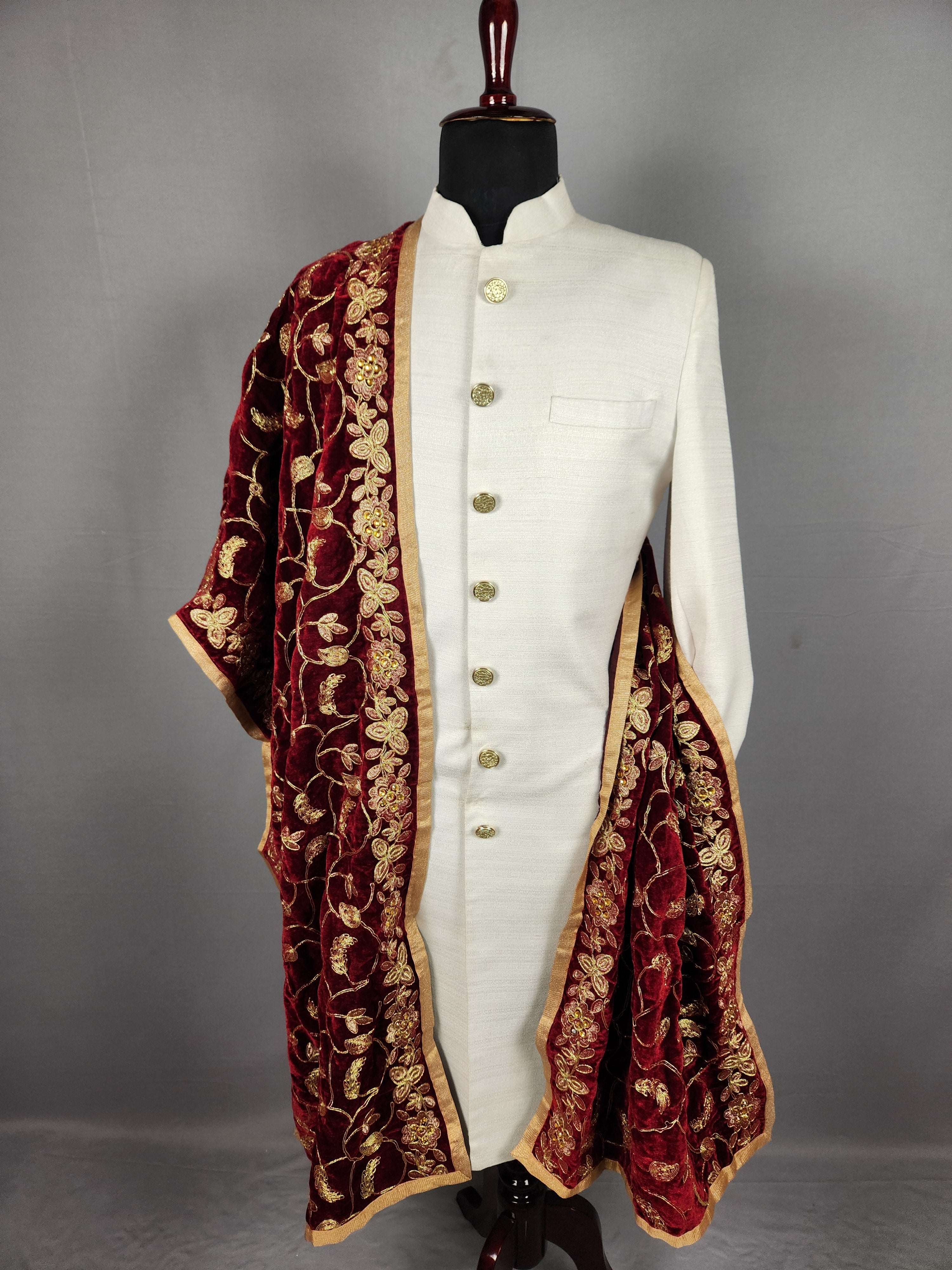 Red Wedding Shawl for Groom