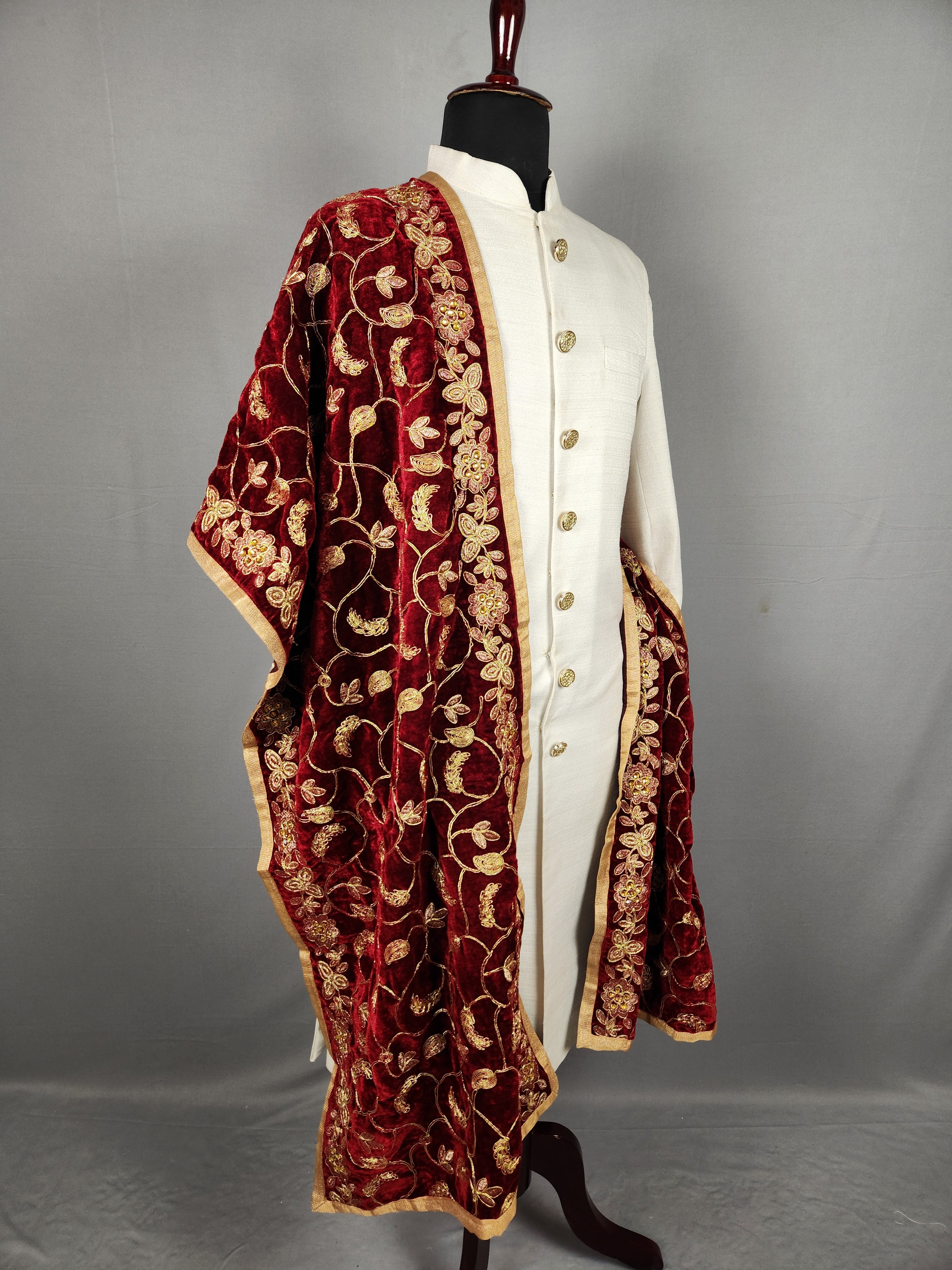 Red Wedding Shawl for Groom