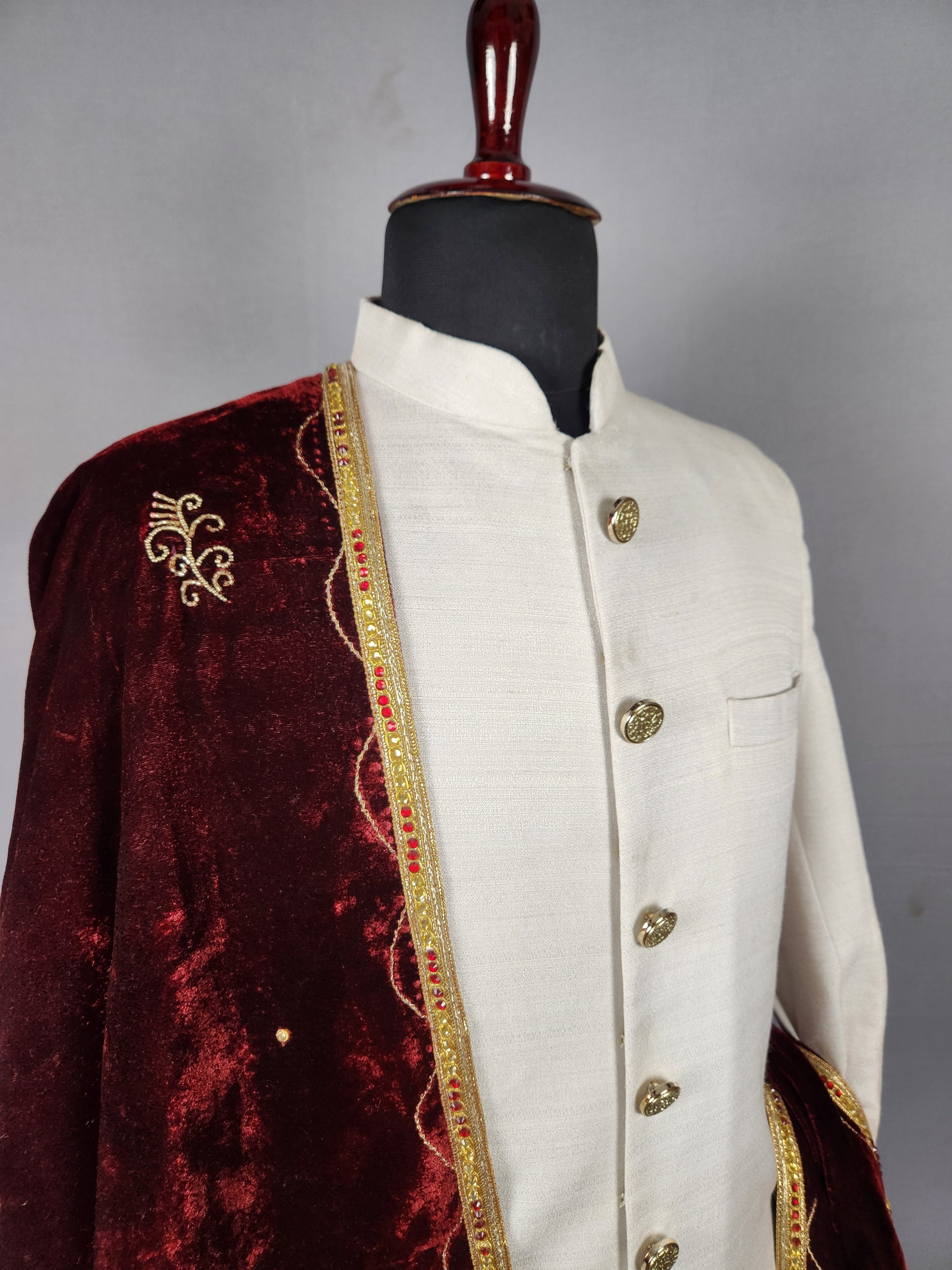 Red Wedding Shawl for Groom