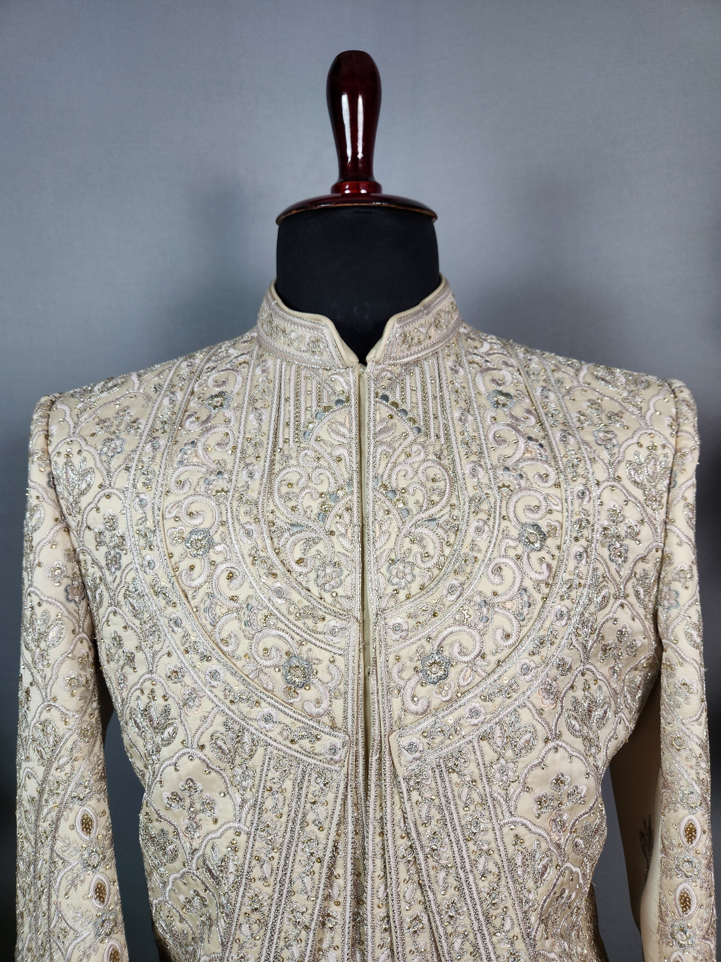 Rose Gold Wedding Groom Sherwani - 3 layer | Sherwani For Men