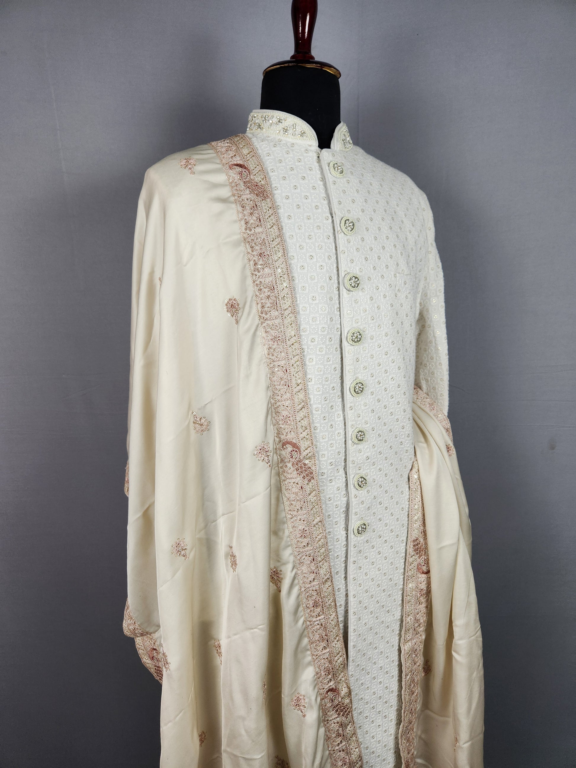 Rose Gold Wedding Shawl for Groom