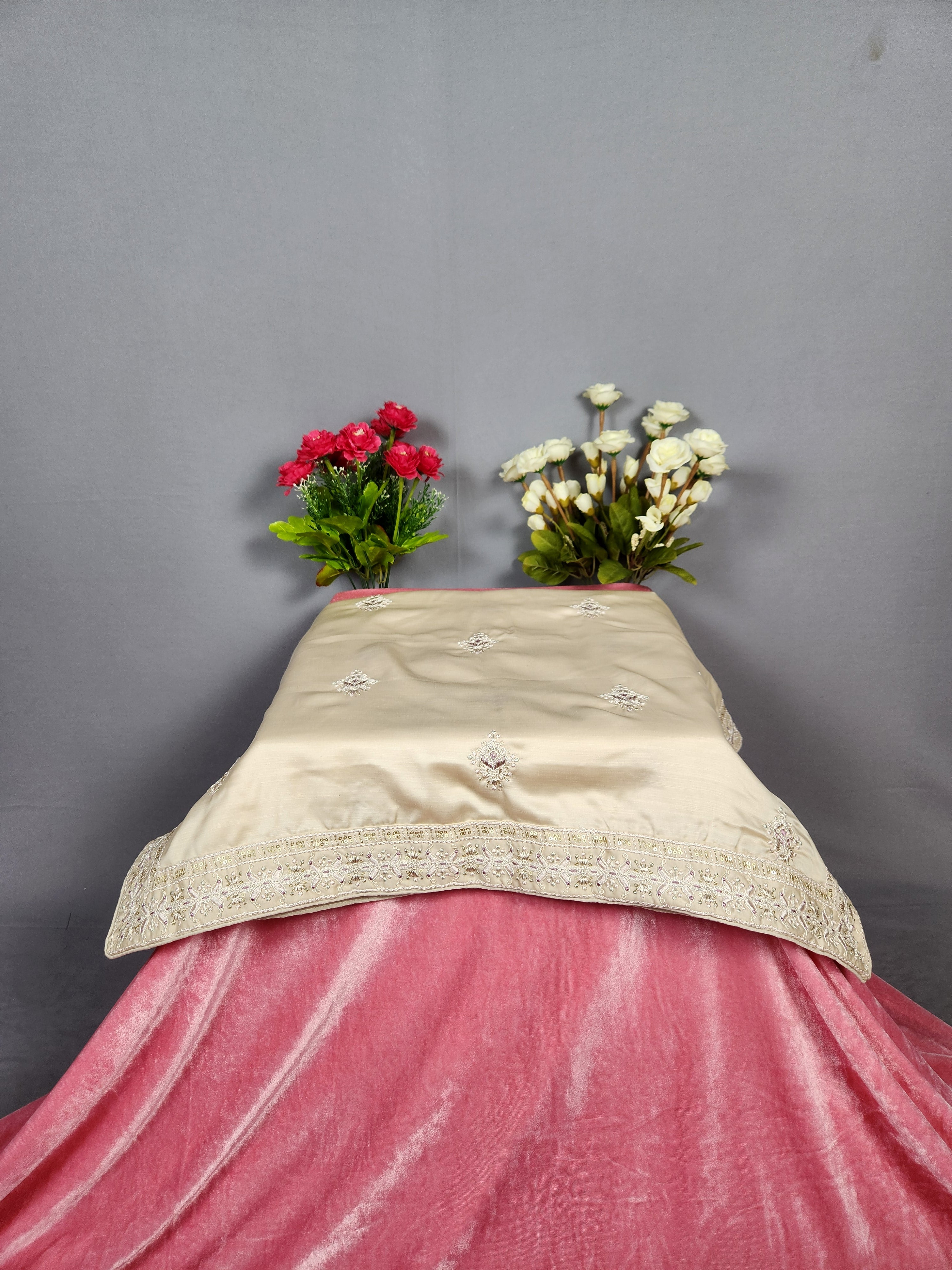 Rose Gold Groom Turban Shawl | Dupatta Safa Set For Men