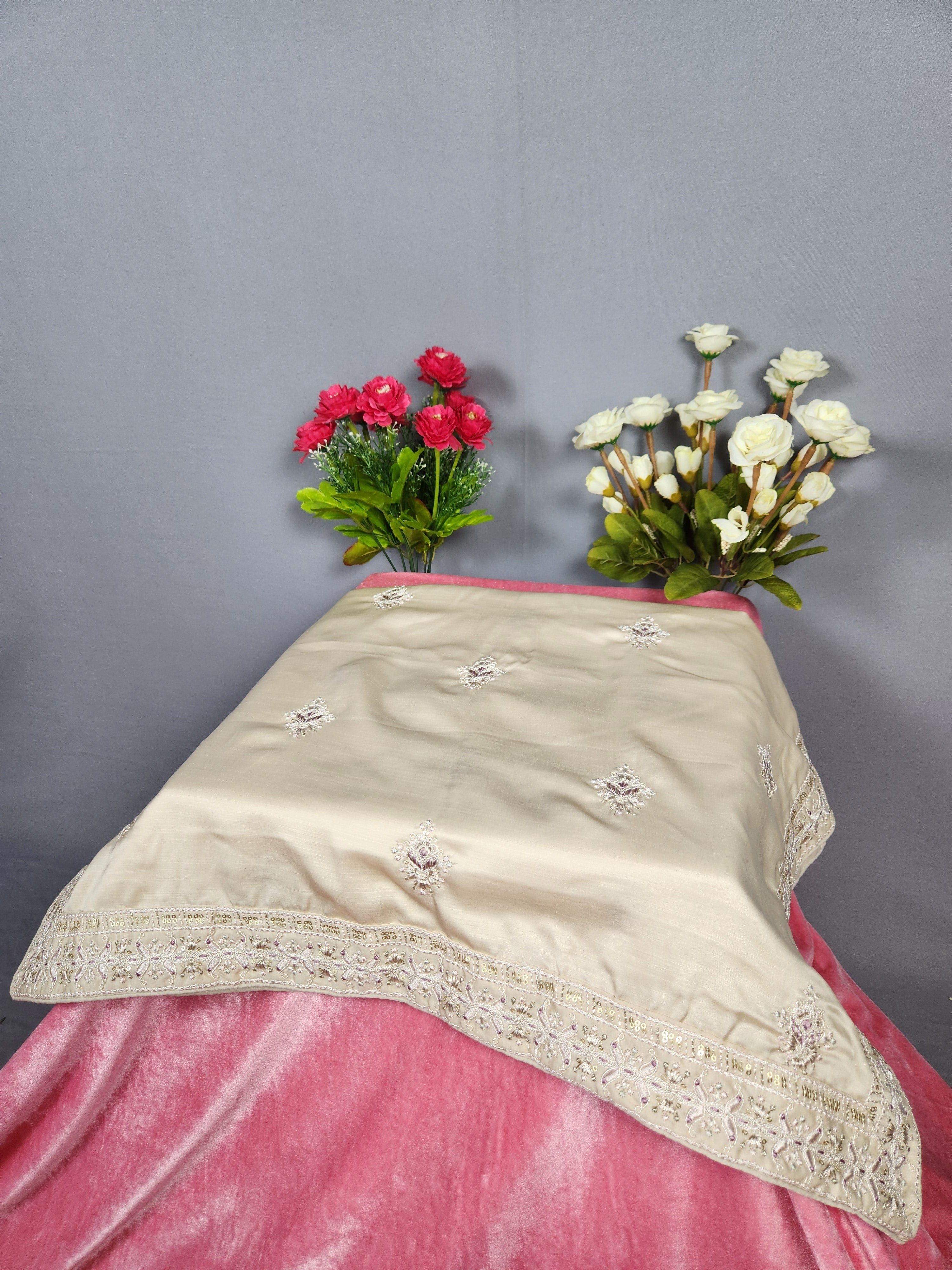 Rose Gold Groom Turban Shawl Set