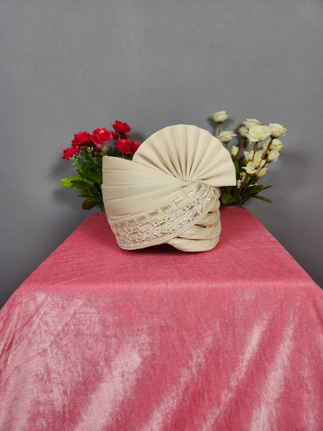 Rose Gold Groom Turban