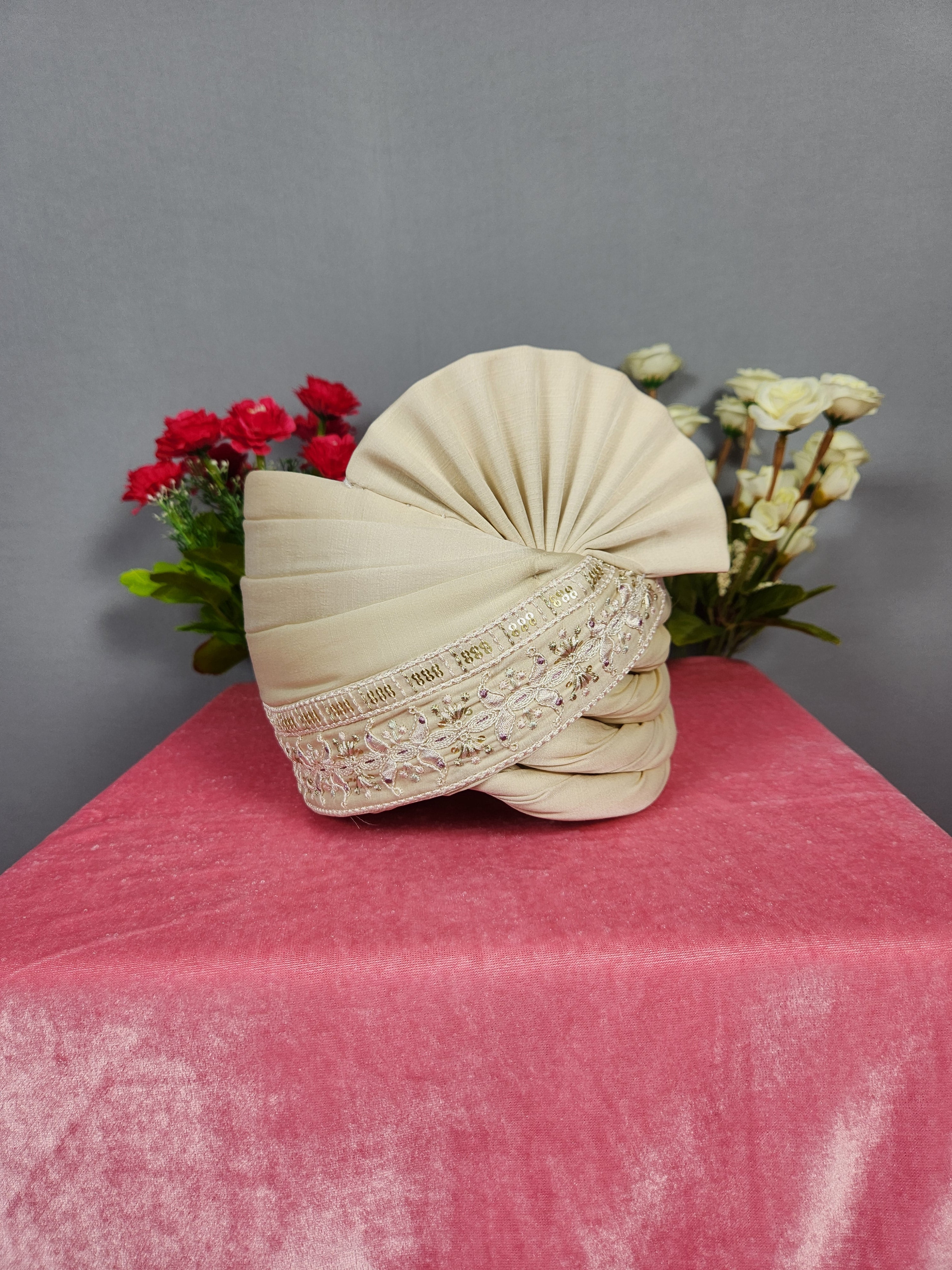 Rose Gold Groom Turban
