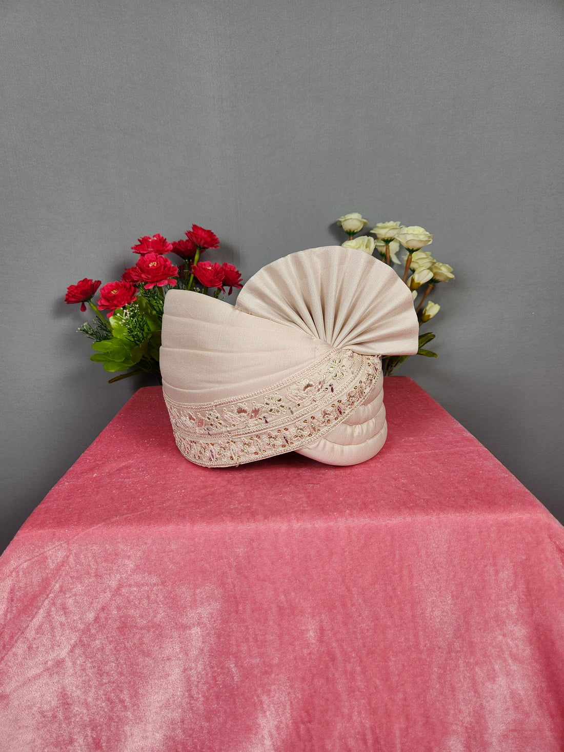 Rose Gold Groom Turban Safa