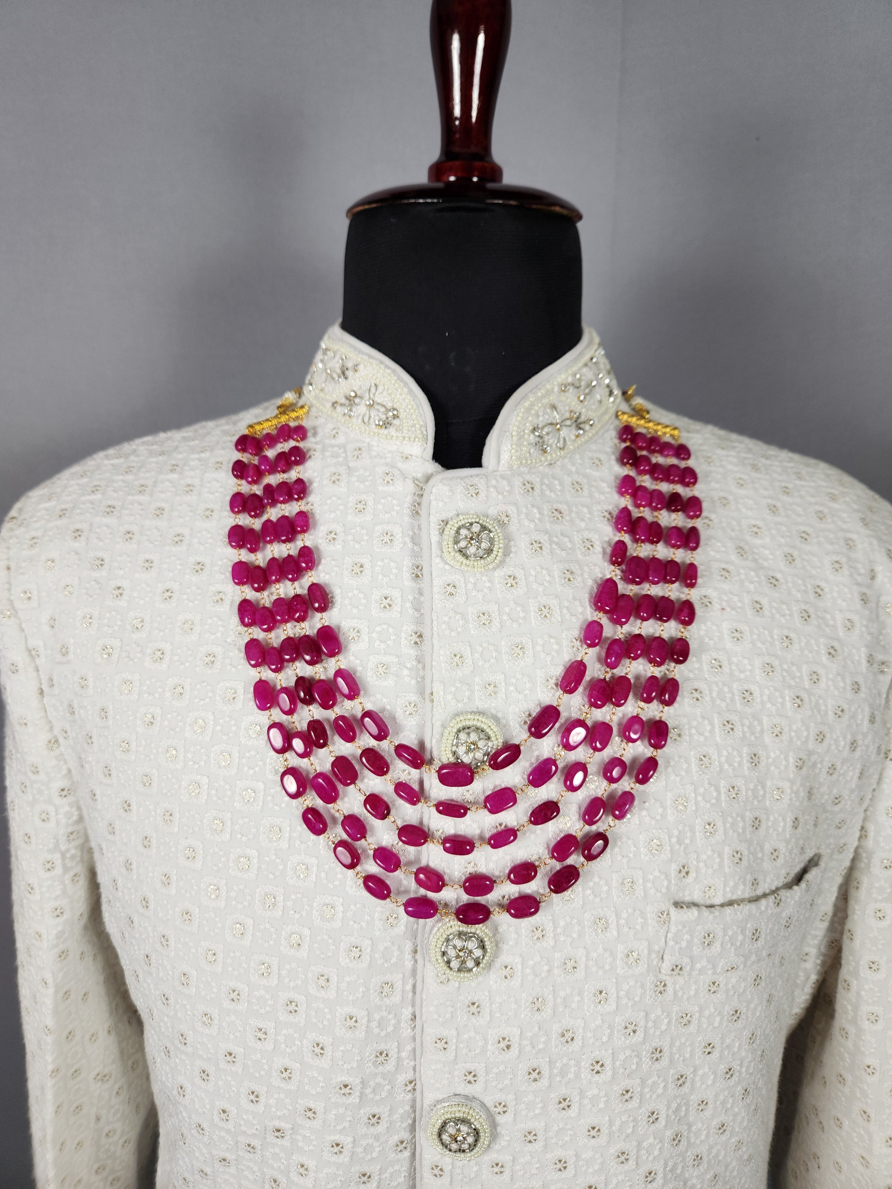 Ruby Necklace For Groom