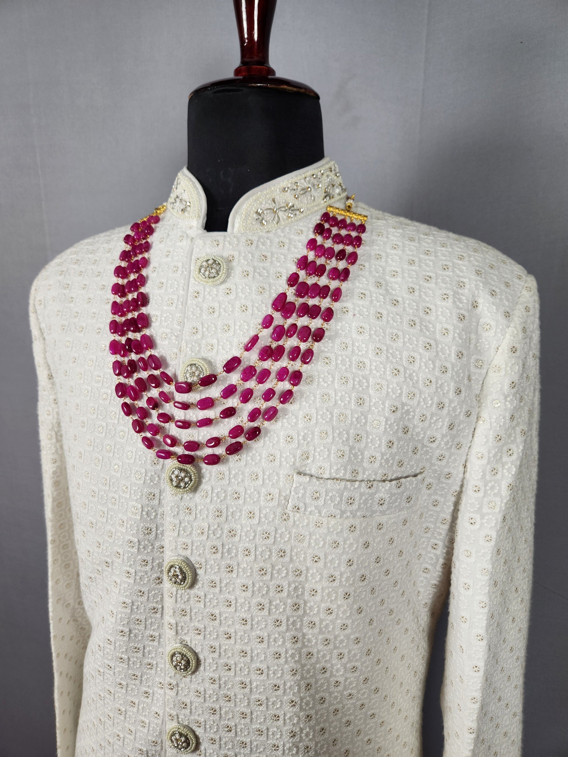 Ruby Necklace For Groom