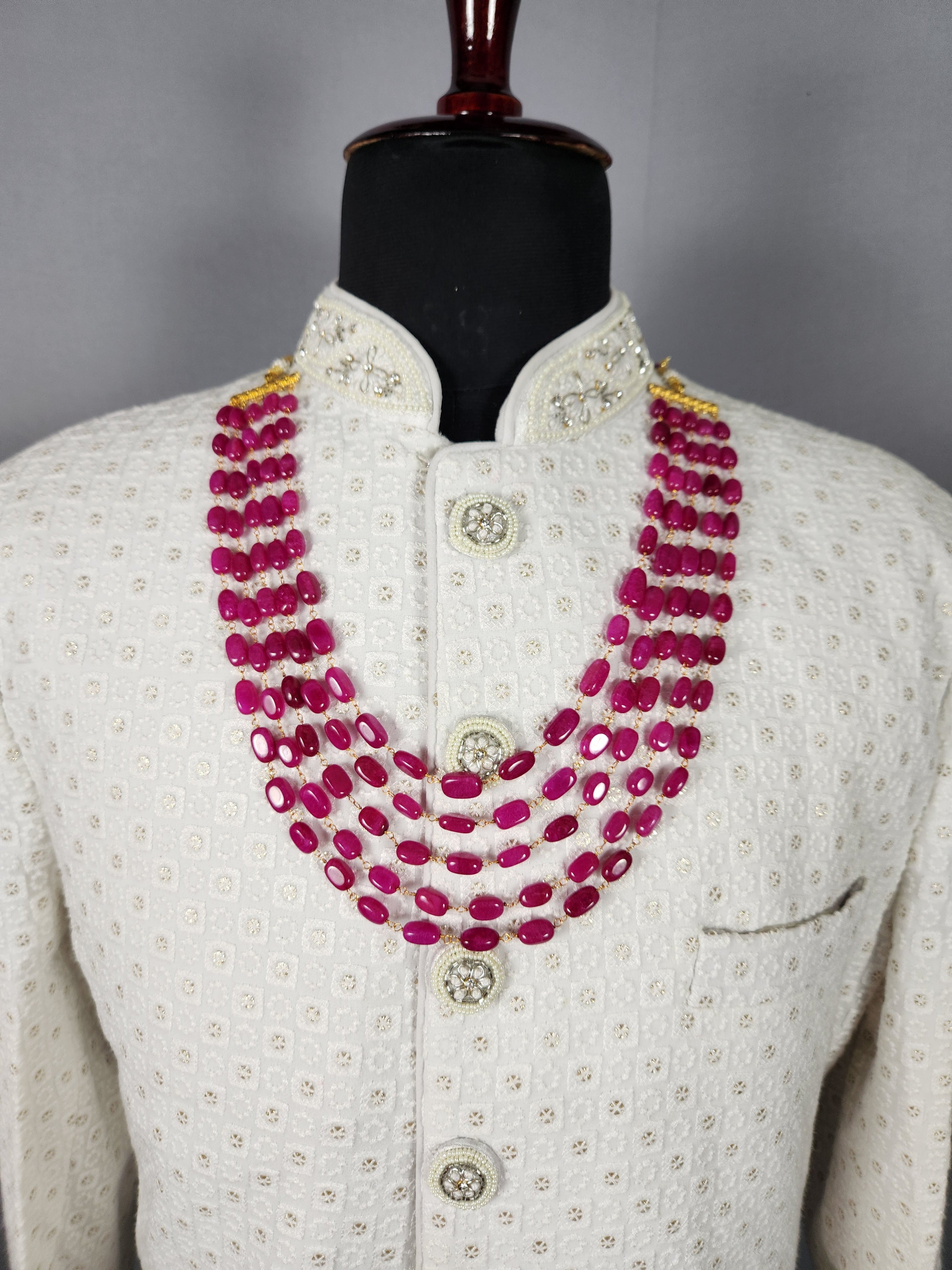 Ruby Necklace For Groom