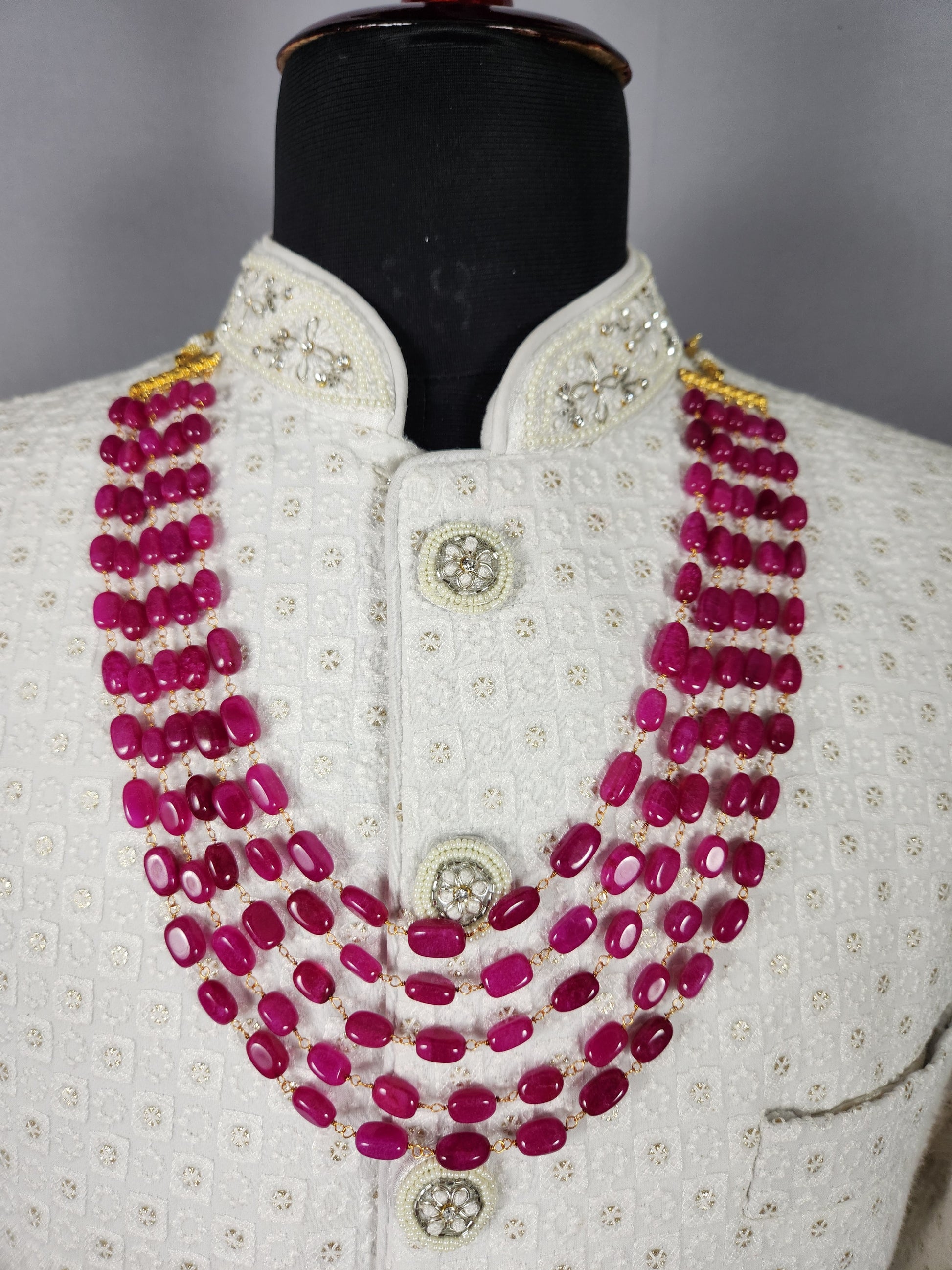 Ruby Necklace For Groom