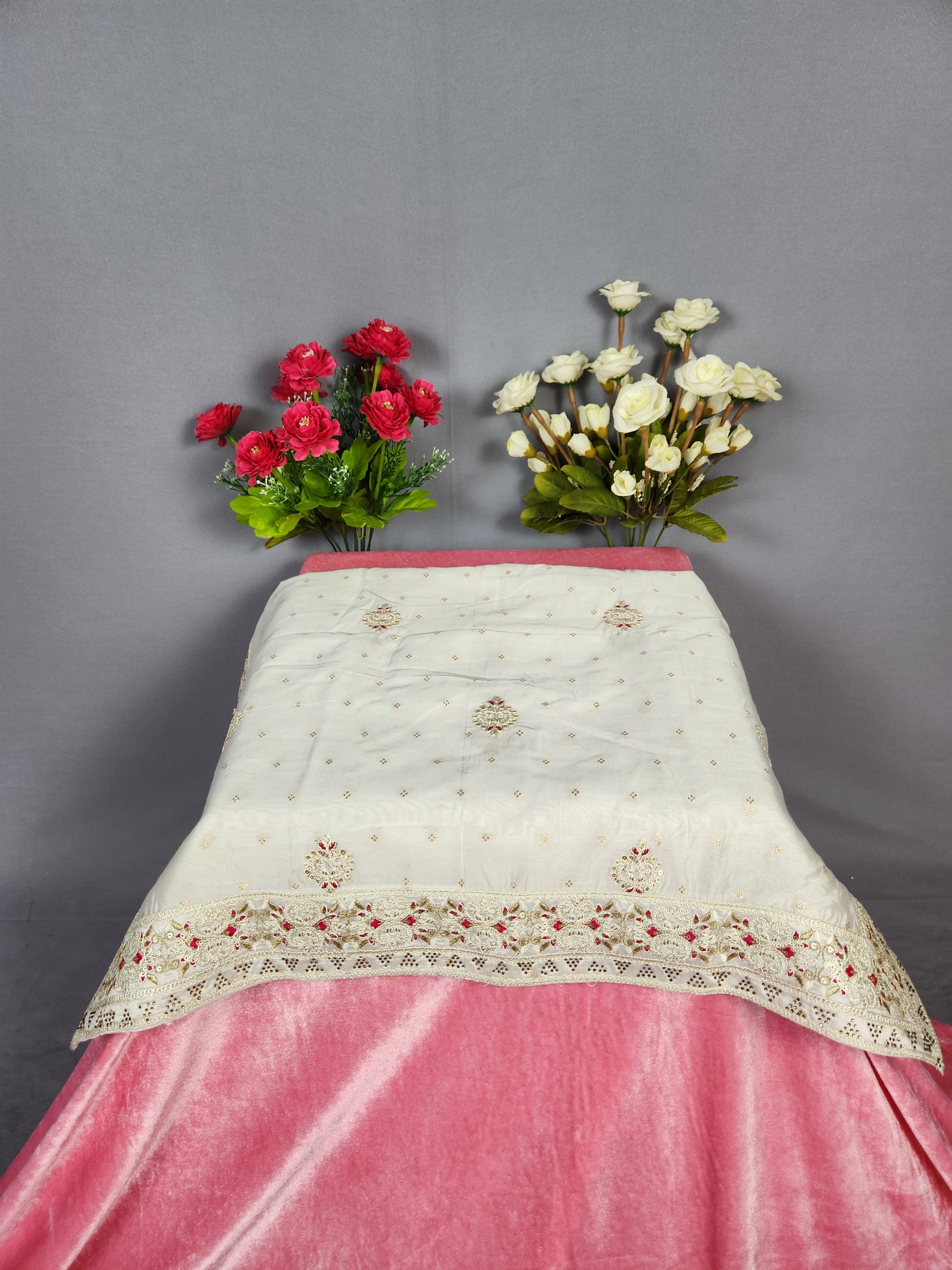 White Groom Turban Shawl Set