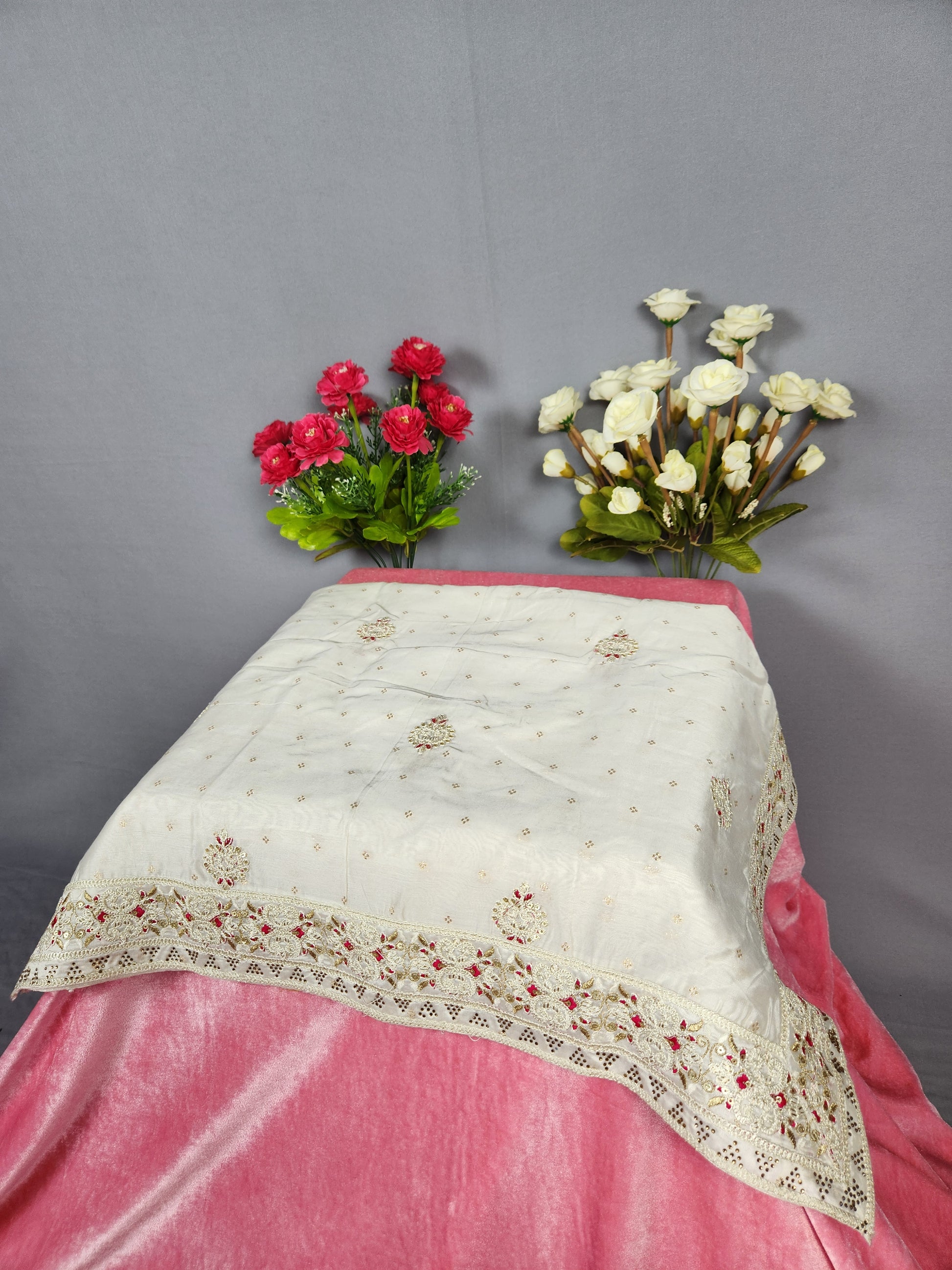 White Groom Turban Shawl Set