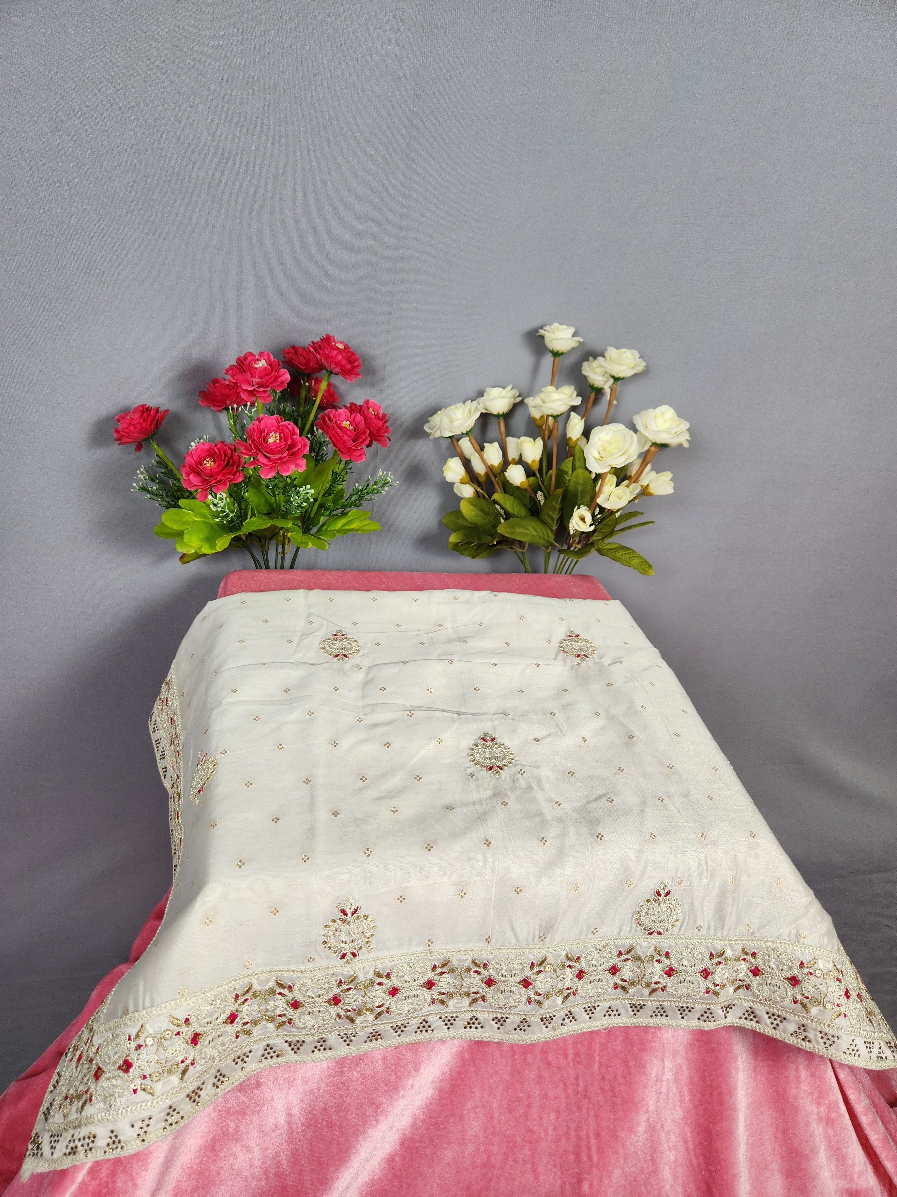 White Groom Turban Shawl Set