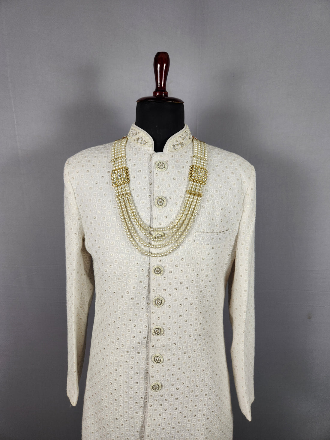 White Pearl Necklace For Groom