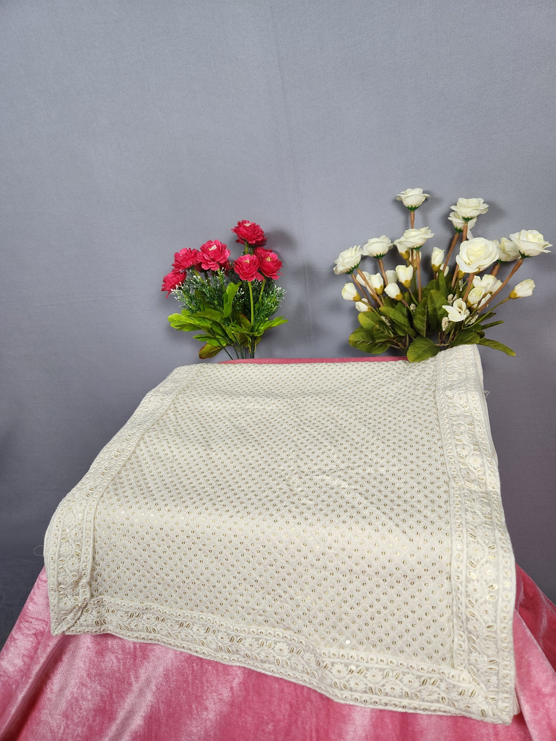 White Groom Turban Shawl Set