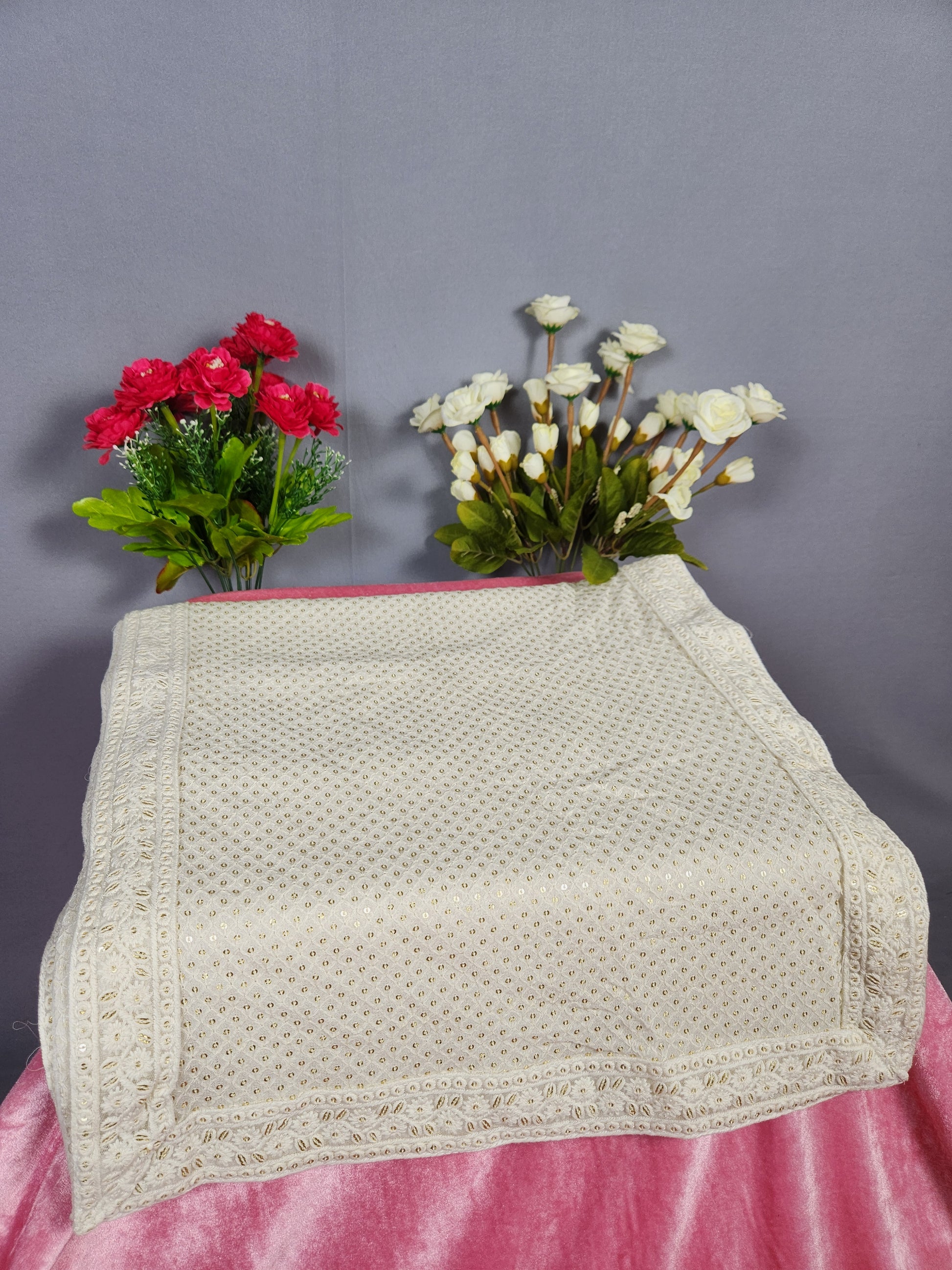 White Groom Turban Shawl Set