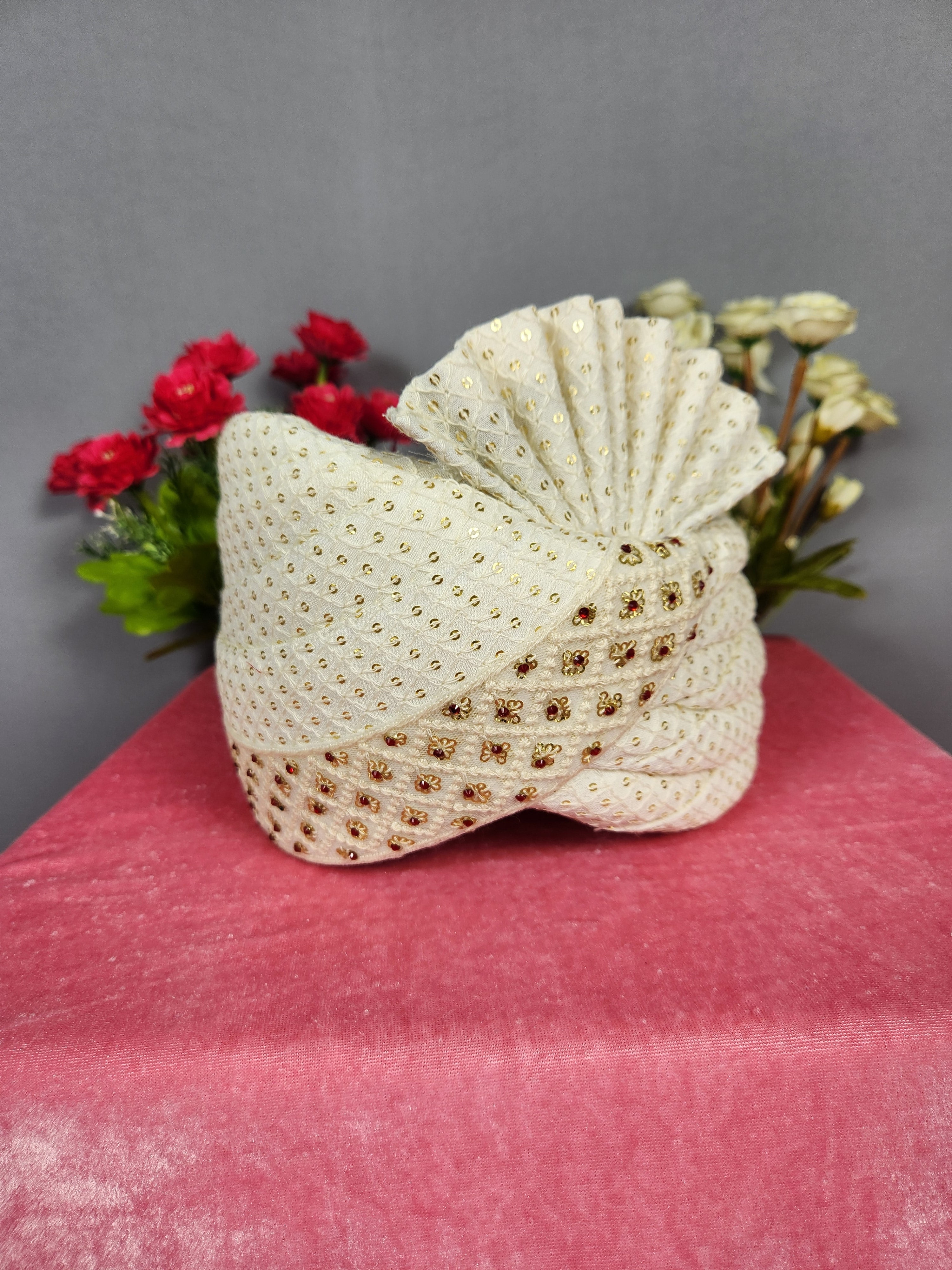 White Groom Turban Safa