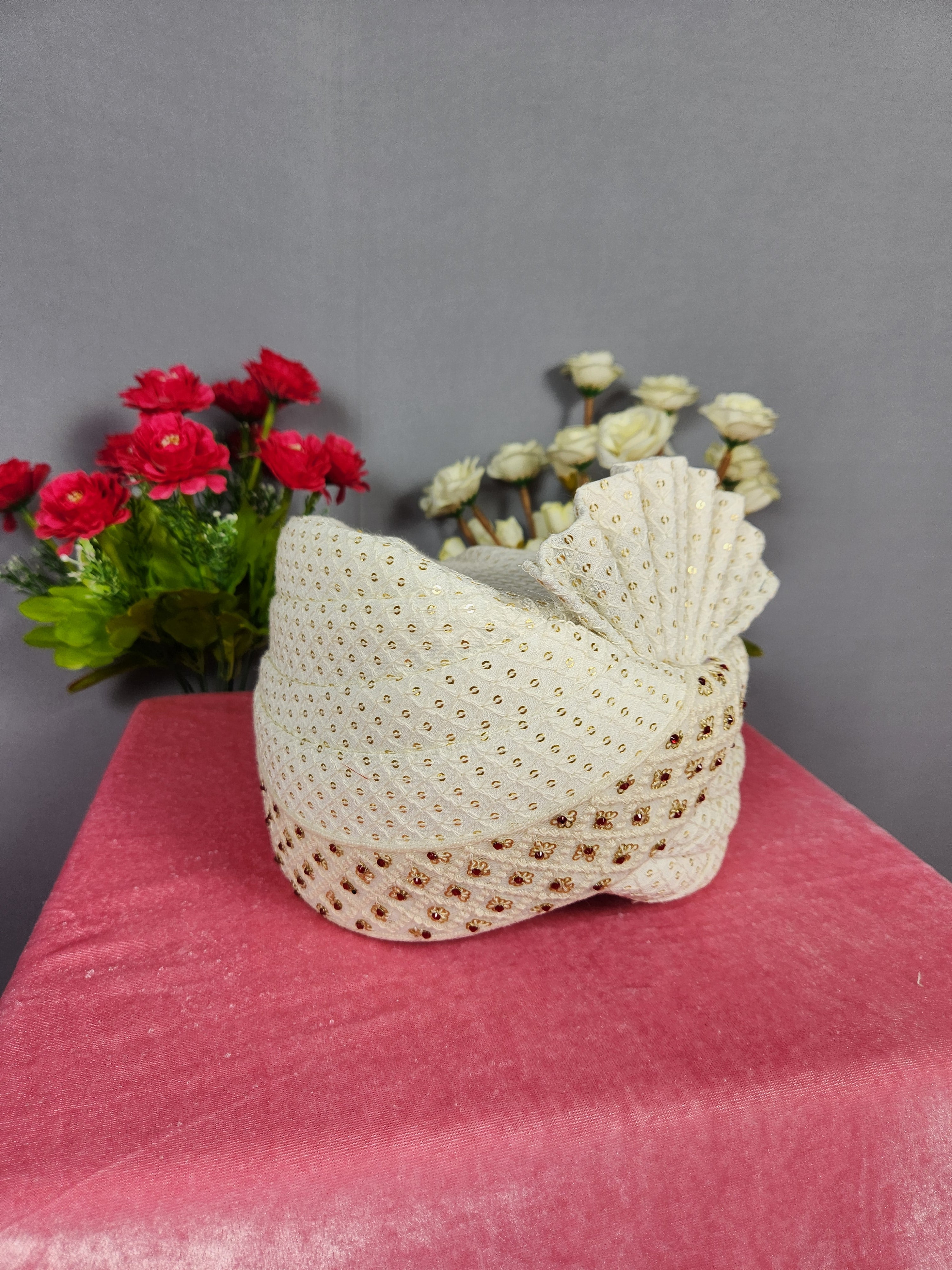 White Groom Turban Safa