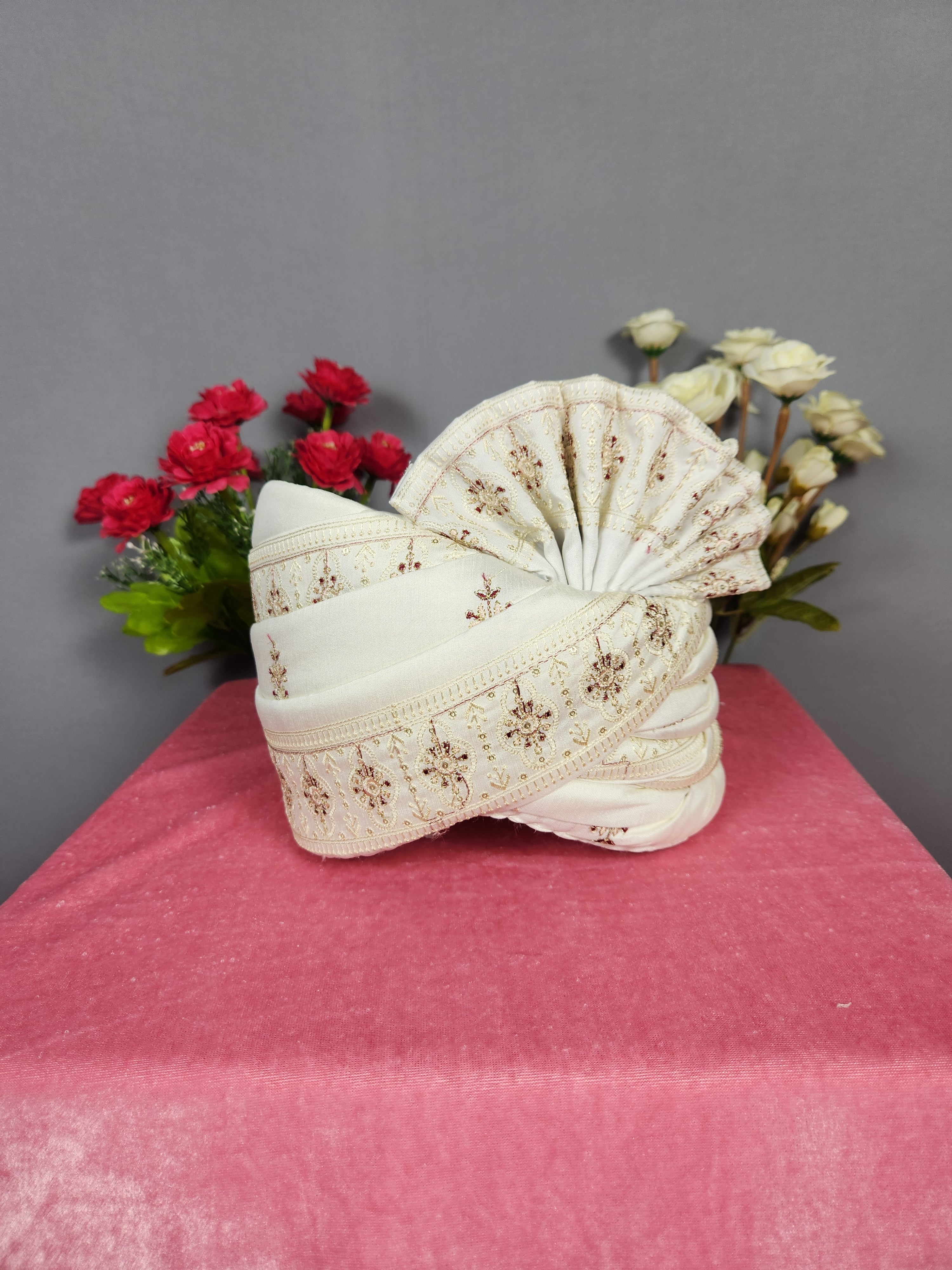 White Groom Turban Safa