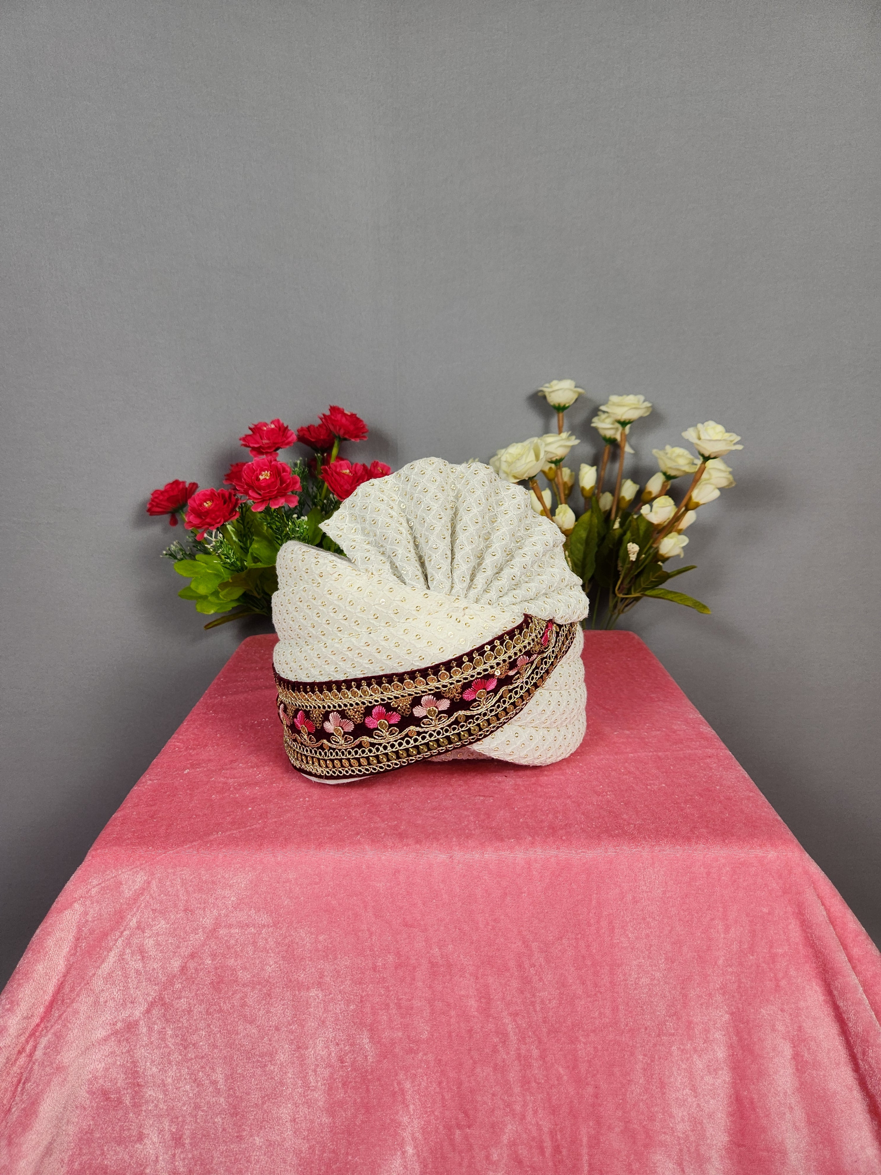 White Groom Turban Safa