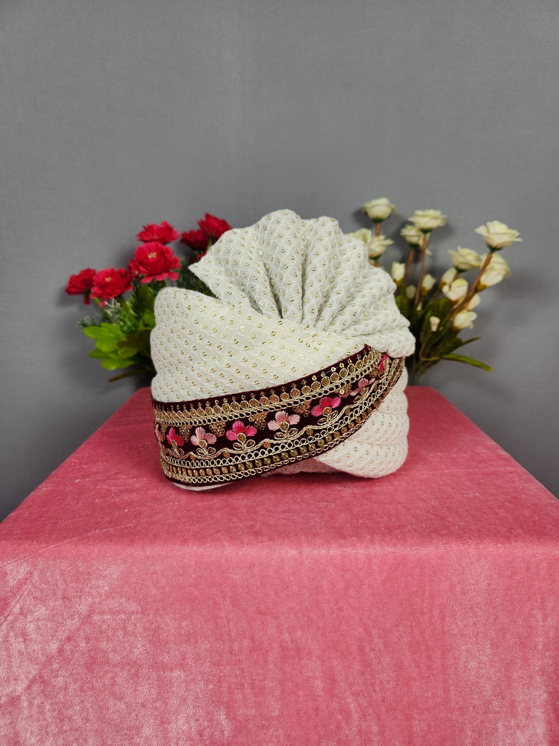 White Groom Turban Safa