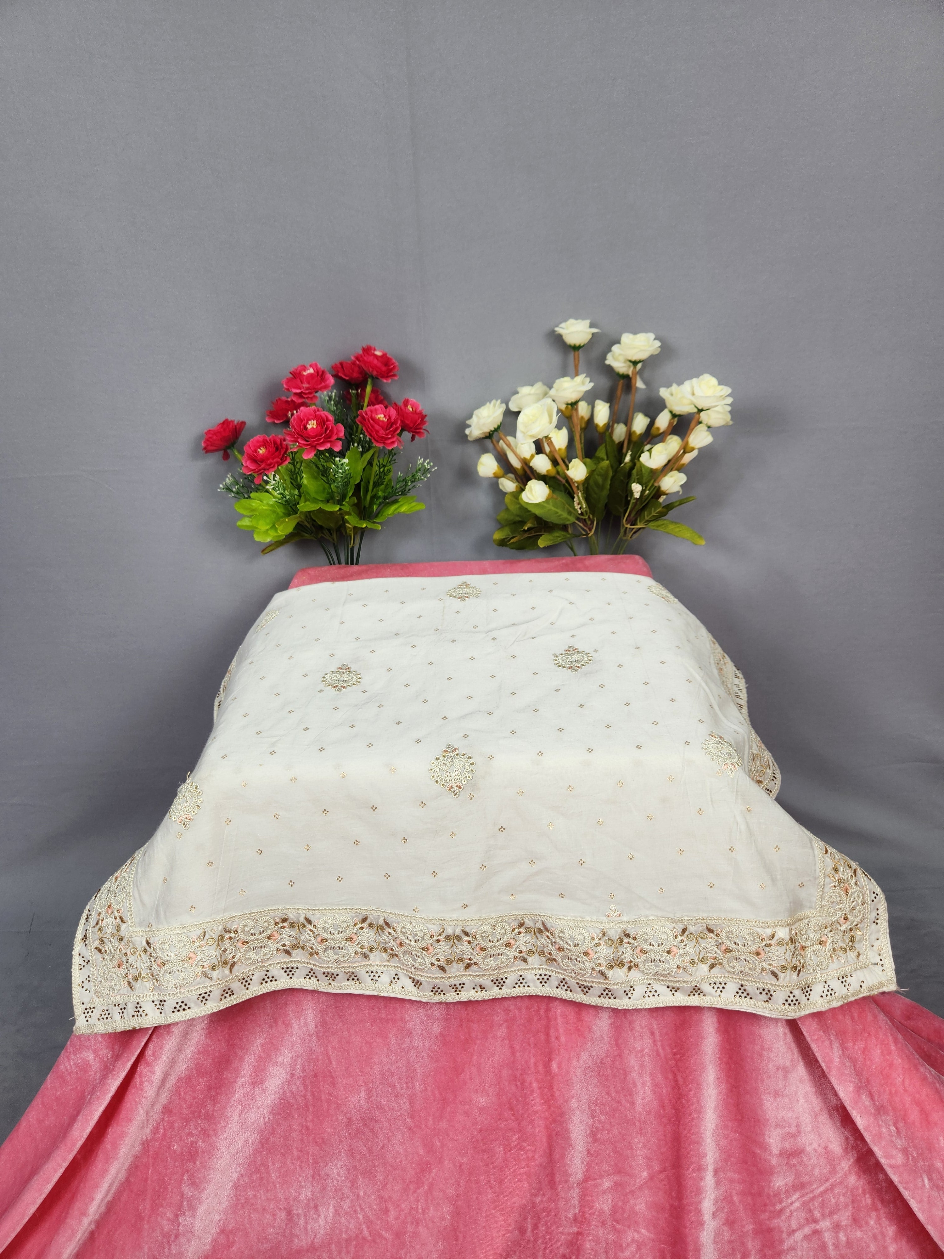 White Groom Turban Shawl Set