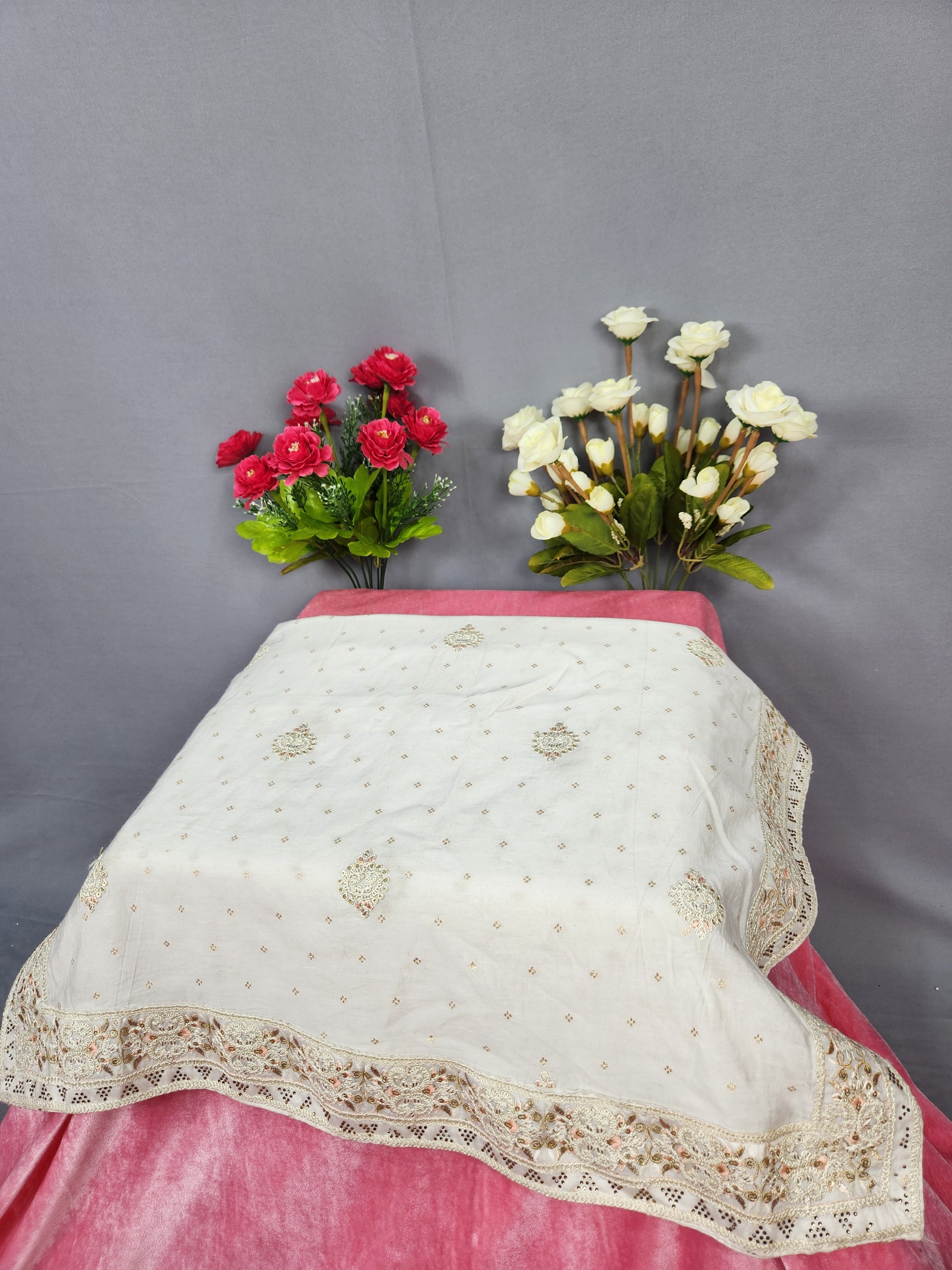 White Groom Turban Shawl Set