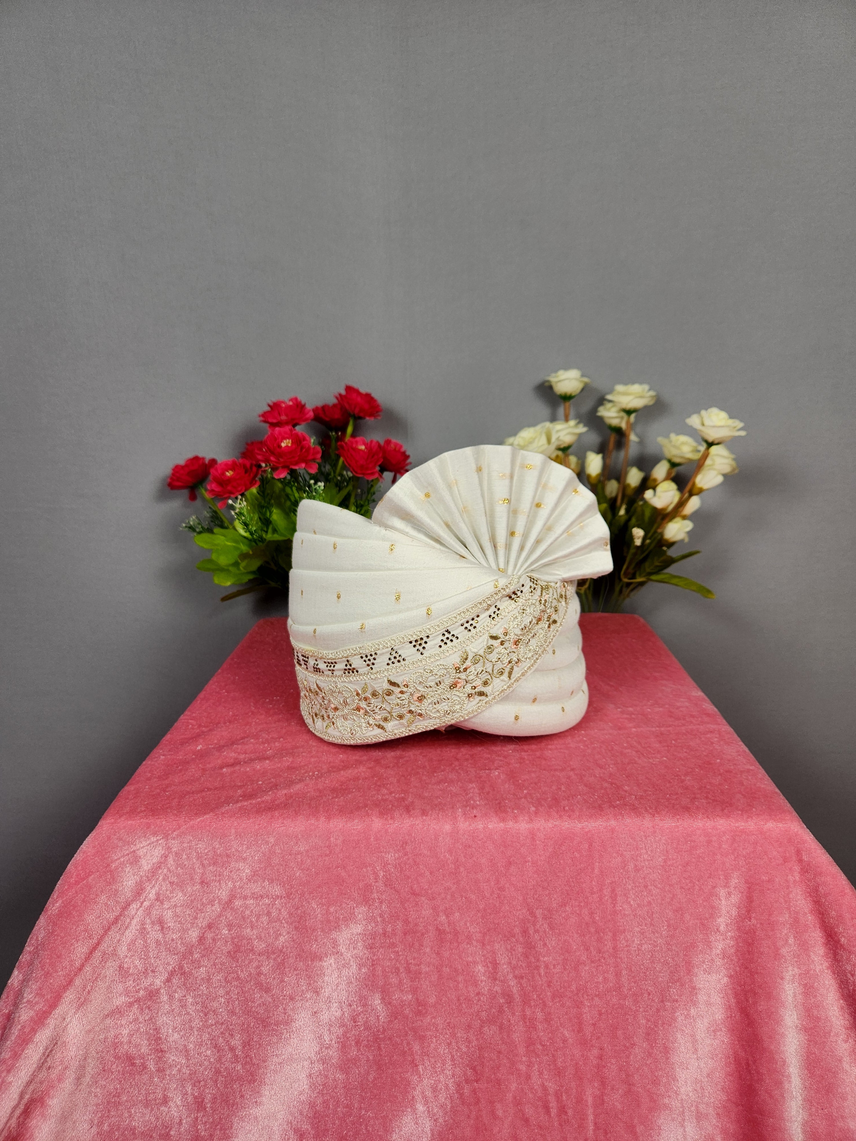 White Groom Turban Safa